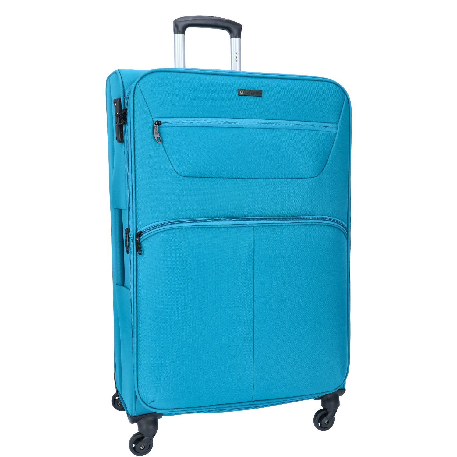 TheTrueC Koffer TheTrueC 4 Rollen Koffer 77cm Brüssel petrol, 4 Rollen Rollen