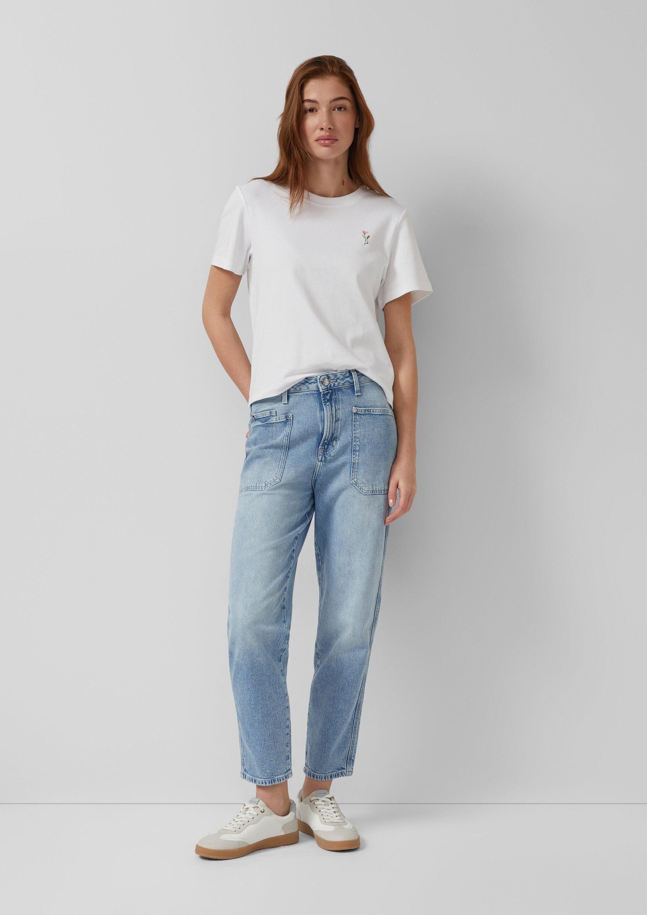 s.Oliver Slim-fit-Jeans Jeans-Hose MOM FIT Ankle-Jeans Mom / Regular Fit / High Rise / Tapered Leg