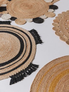 Teppich Jutta, benuta, rund, Höhe: 5 mm, Kunstfaser, Berber, Ethno-Style, Wohnzimmer