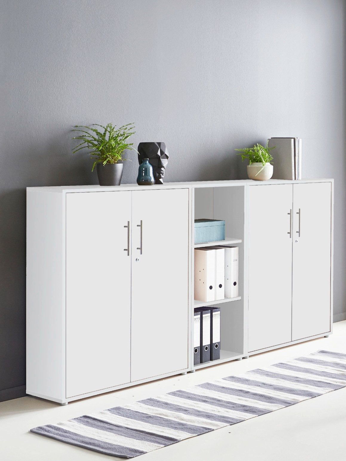 BMG Möbel Aktenschrank Office Edition 8 (Schrankwand Set, 3tlg) abschließbar, matt oder Hochglanz lackiert