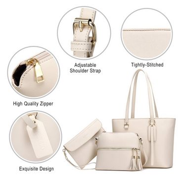 JOSEKO Handtasche Exklusives, edles 3-teiliges Handtaschen-Set, luxuriöses und zeitloses Design, hochwertiges Material