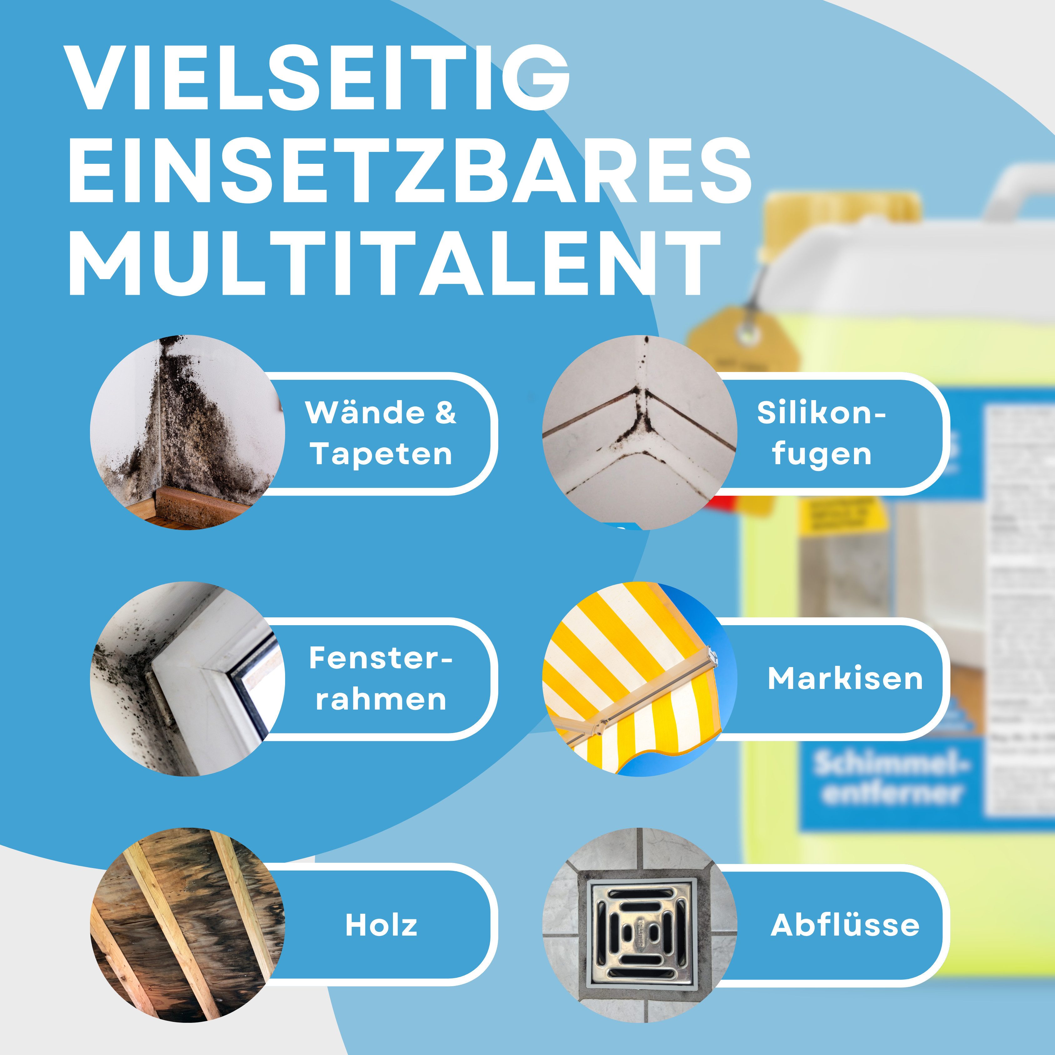 ABACUS Anti-Schimmel-Spray, Schimmelex für Wand und Bad, Anti-Schimmel Schimmelentferner (inkl. Experten Tipps, [- 1x 5L Schimmelentferner Sofortwirkung mit Langzeiteffekt)