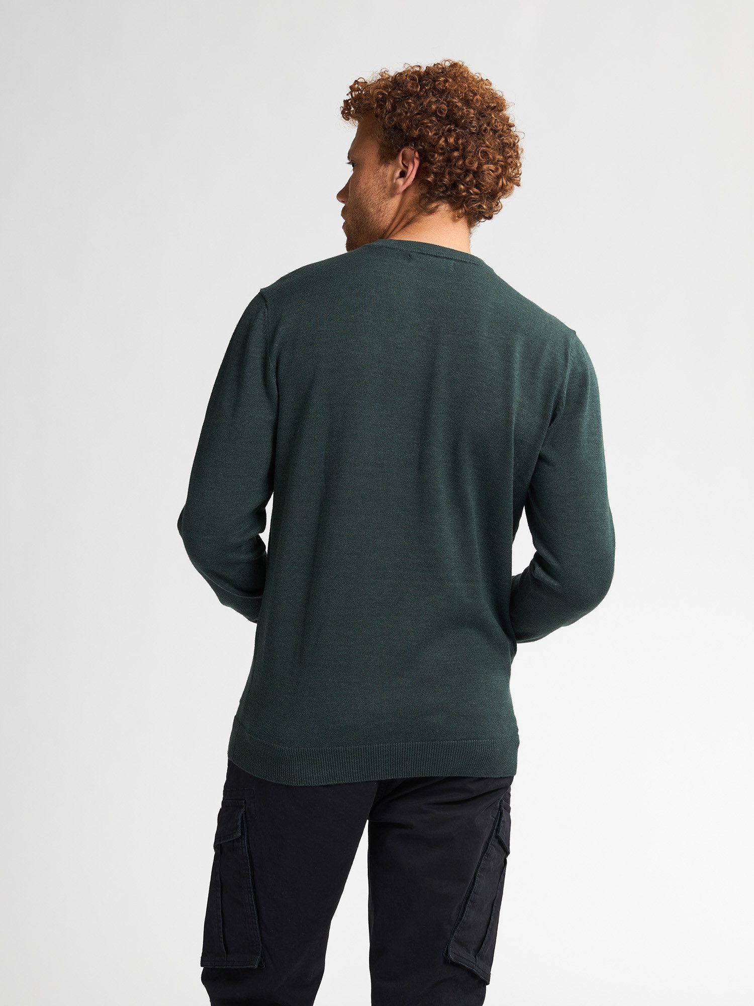Petrol Industries V-Ausschnitt-Pullover "V-Neck Basi", Materialmix mit Baum günstig online kaufen