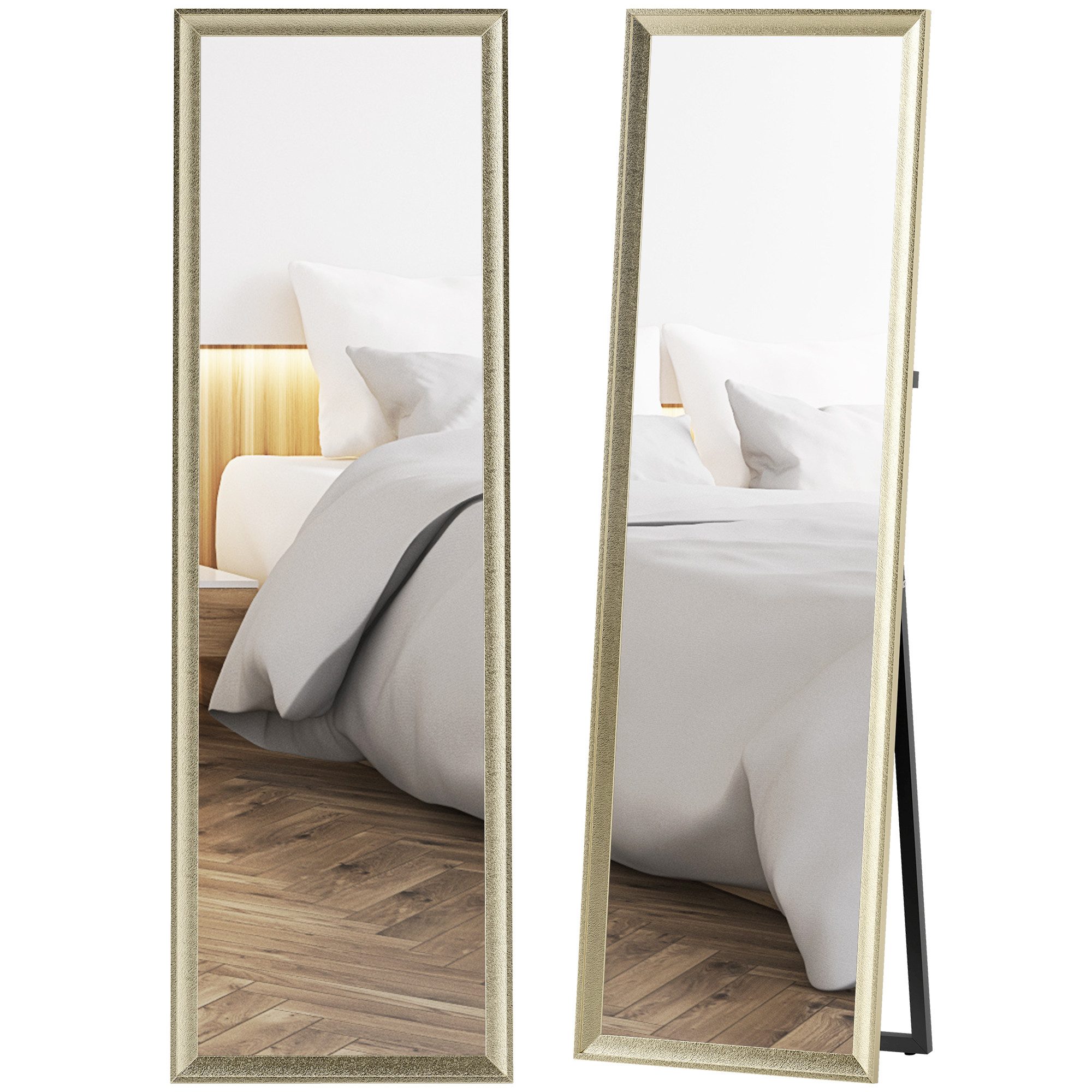 HOMCOM Standspiegel Splitterfest, mit Ständer (Stehspiegel, 1-St., Standspi günstig online kaufen