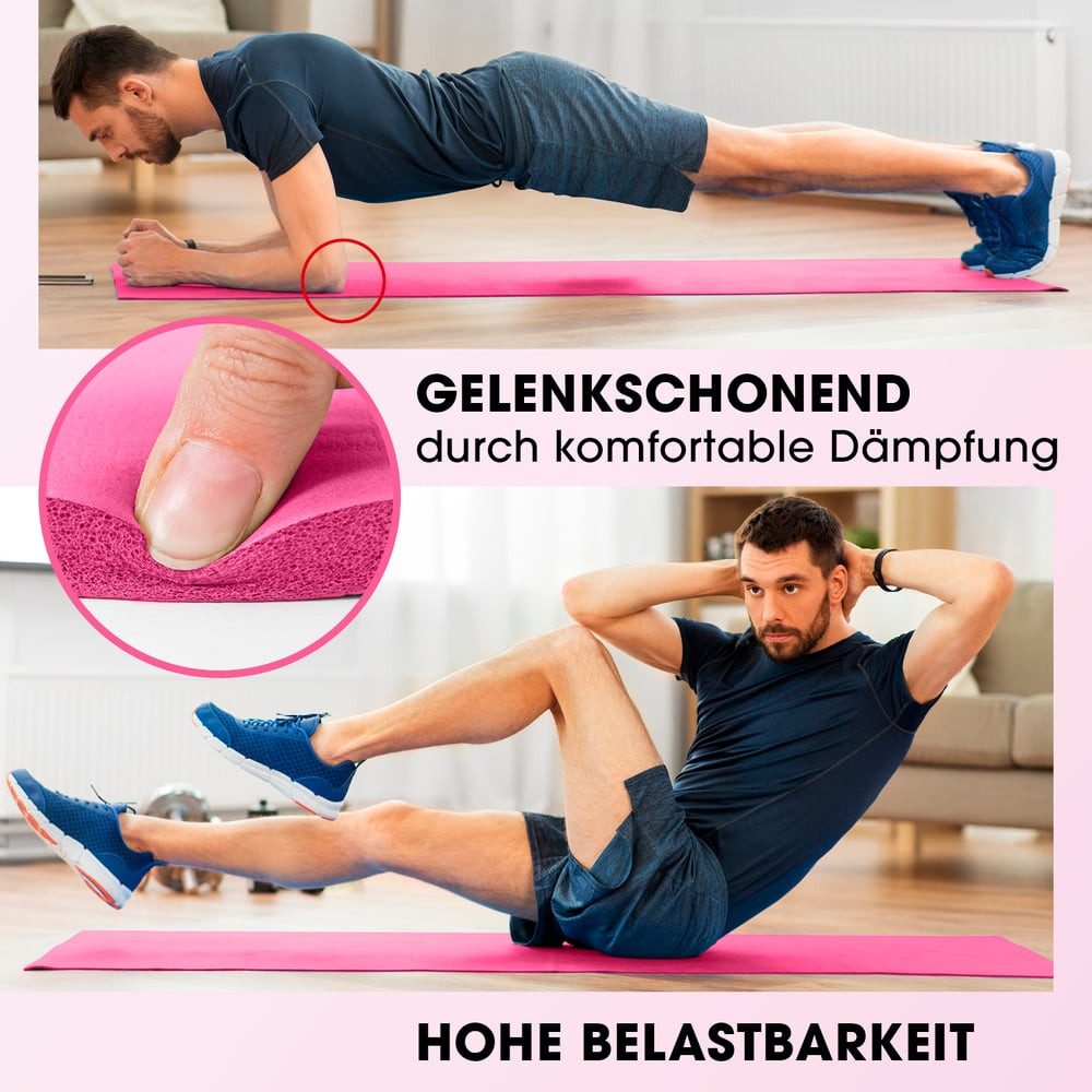 #DoYourFitness Yogamatte rutschfest, Für Einsteiger und Fortgeschrittene, Gelenkschonende Gymnastikmatte, 183cm x 61cm [Indoor/Outdoor] – Bild 4 von 5
