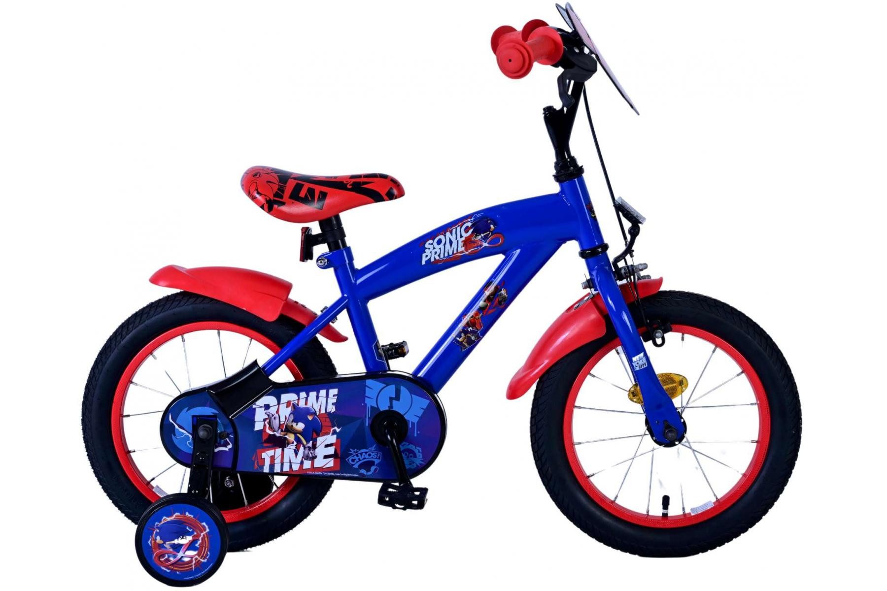 Kinderfahrrad Volare Sonic Prime Kinderfahrrad für Jungen - 14 Zoll in Blau und Rot