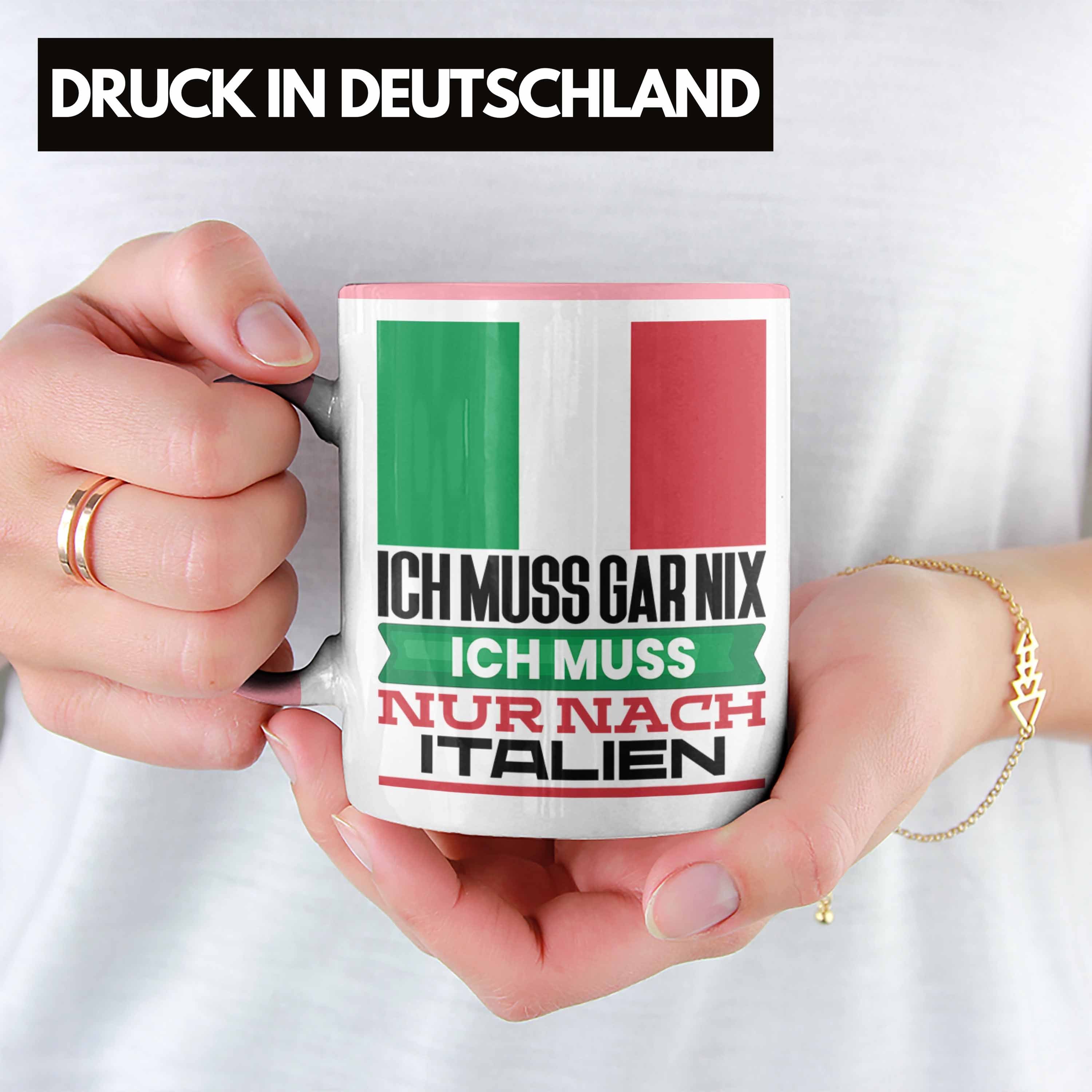 Trendation Geschenk Urlaub für Rosa Italiener Geburtstag Tasse Geschenkidee Tasse Italien Ic