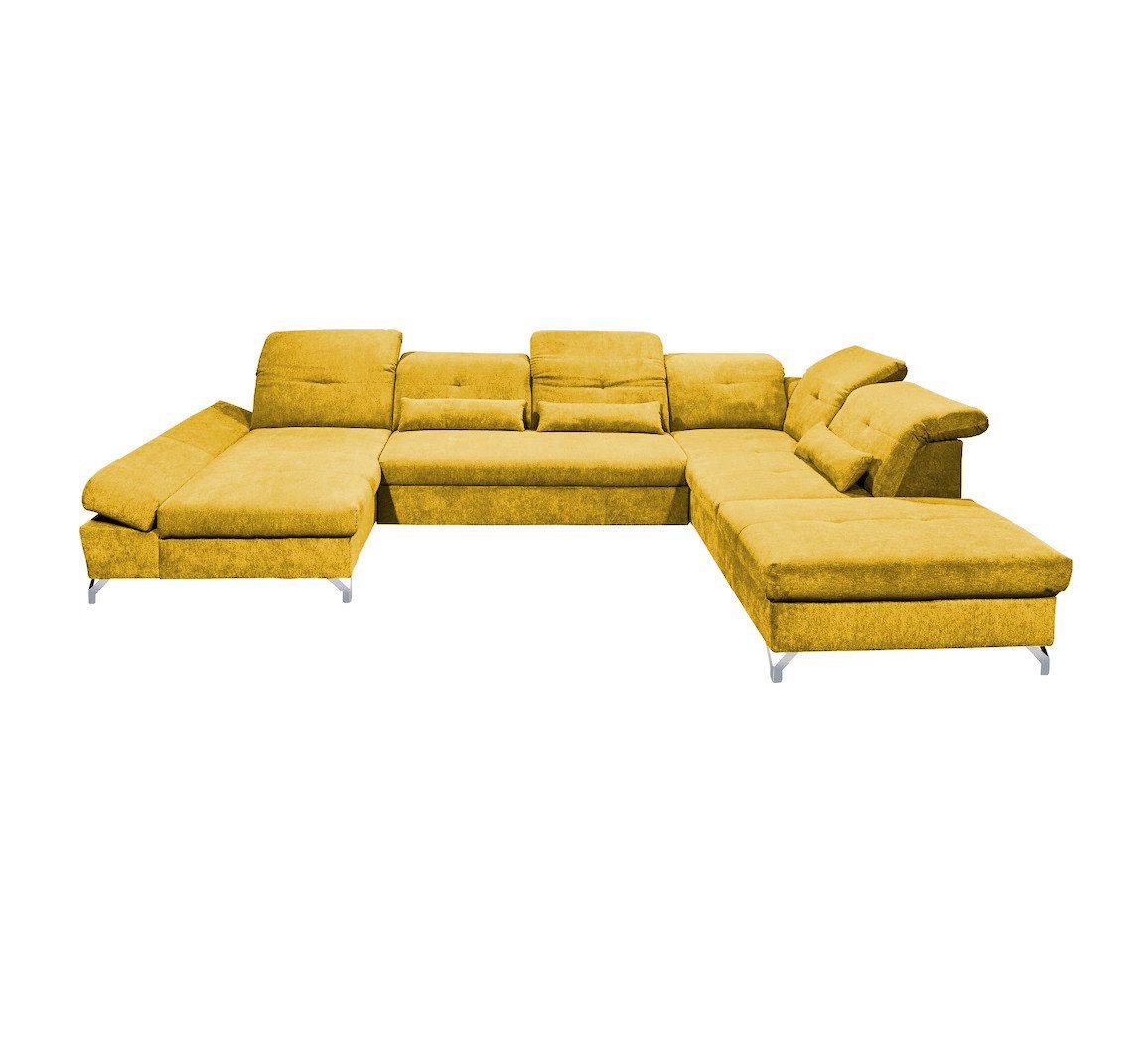 ED EXCITING DESIGN Wohnlandschaft "Melfi U-Form mit Bettfunktion, Bettkaste günstig online kaufen