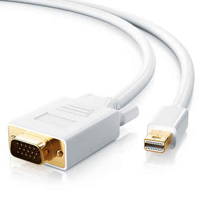 CSL Audio- & Video-Kabel, Mini Displayport, VGA, Mini DP Stecker, VGA Stecker (300 cm), Mini DisplayPort / miniDP auf VGA Kabel mini DP zu VGA / Thunderbolt 1 & 2 kompatibel - 3m