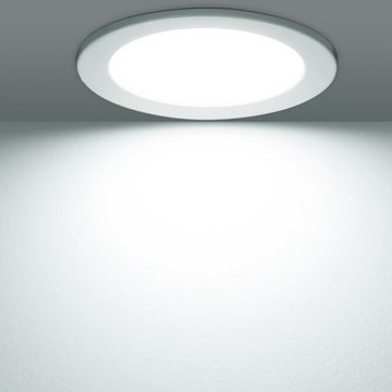 WILGOON LED Einbauleuchte 20x LED Einbaustrahler, 5W LED Platinen, Einbau-Spots Bad ultra-flach, Kaltweiß, Warmweiß, 230V Flach, Einbauspot 75-95mm, für Küche Büro Wohnzimmer