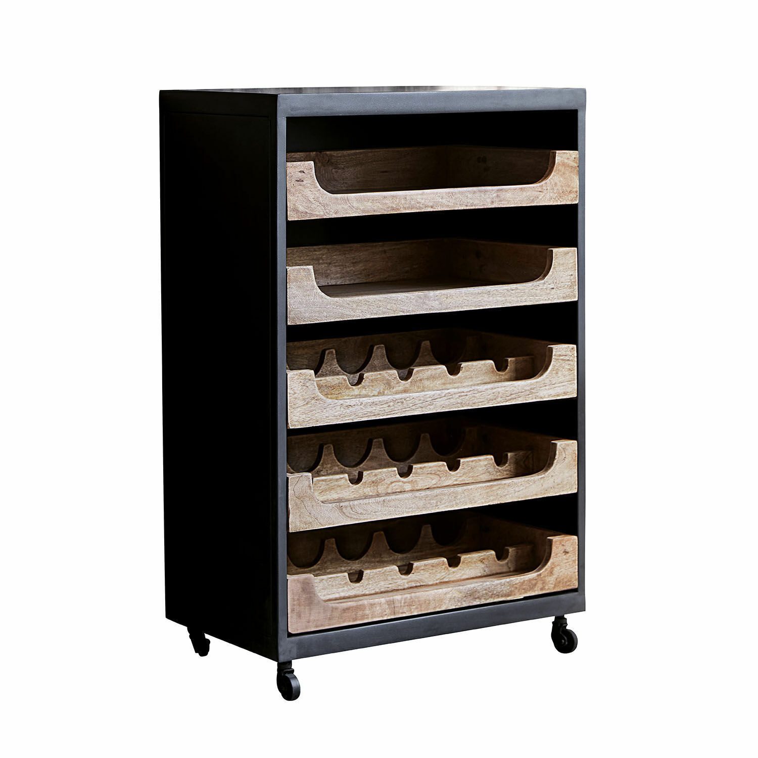 Mirabeau Weinregal Flaschenregal Jacksonville schwarz/braun