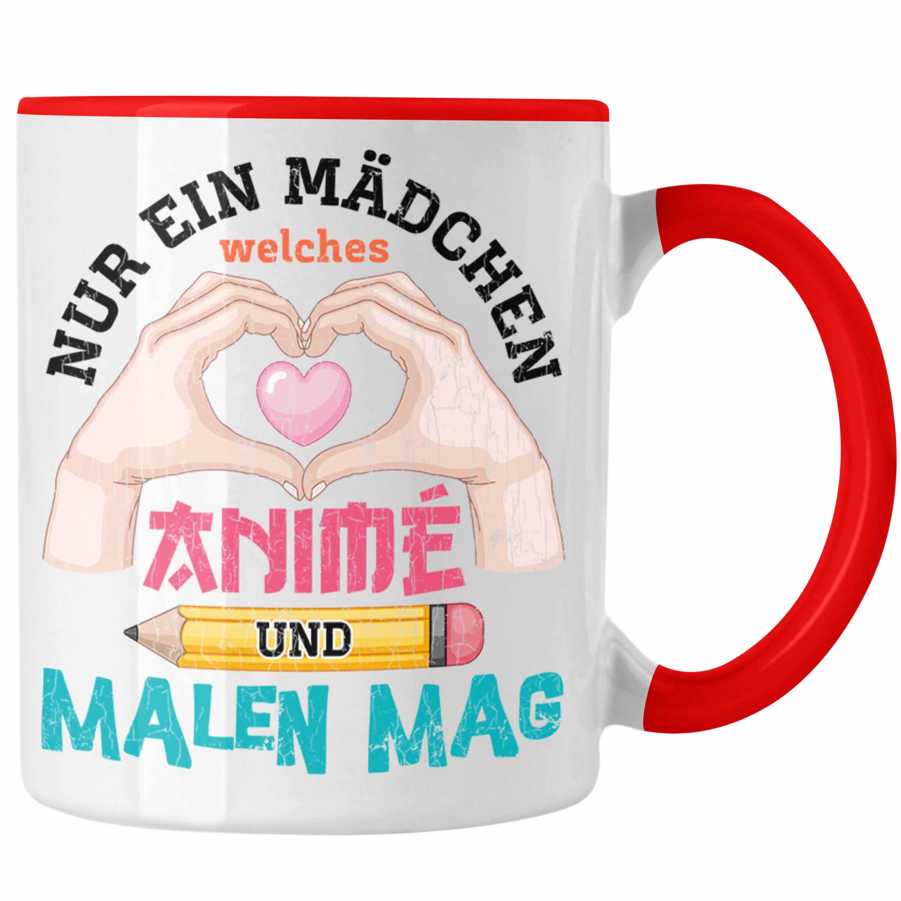 Geschenke Tasse Anime - Rot Deko Kaffeetasse Tasse Trendation Spruch Fan Anme Spruch Trendation Geschenk