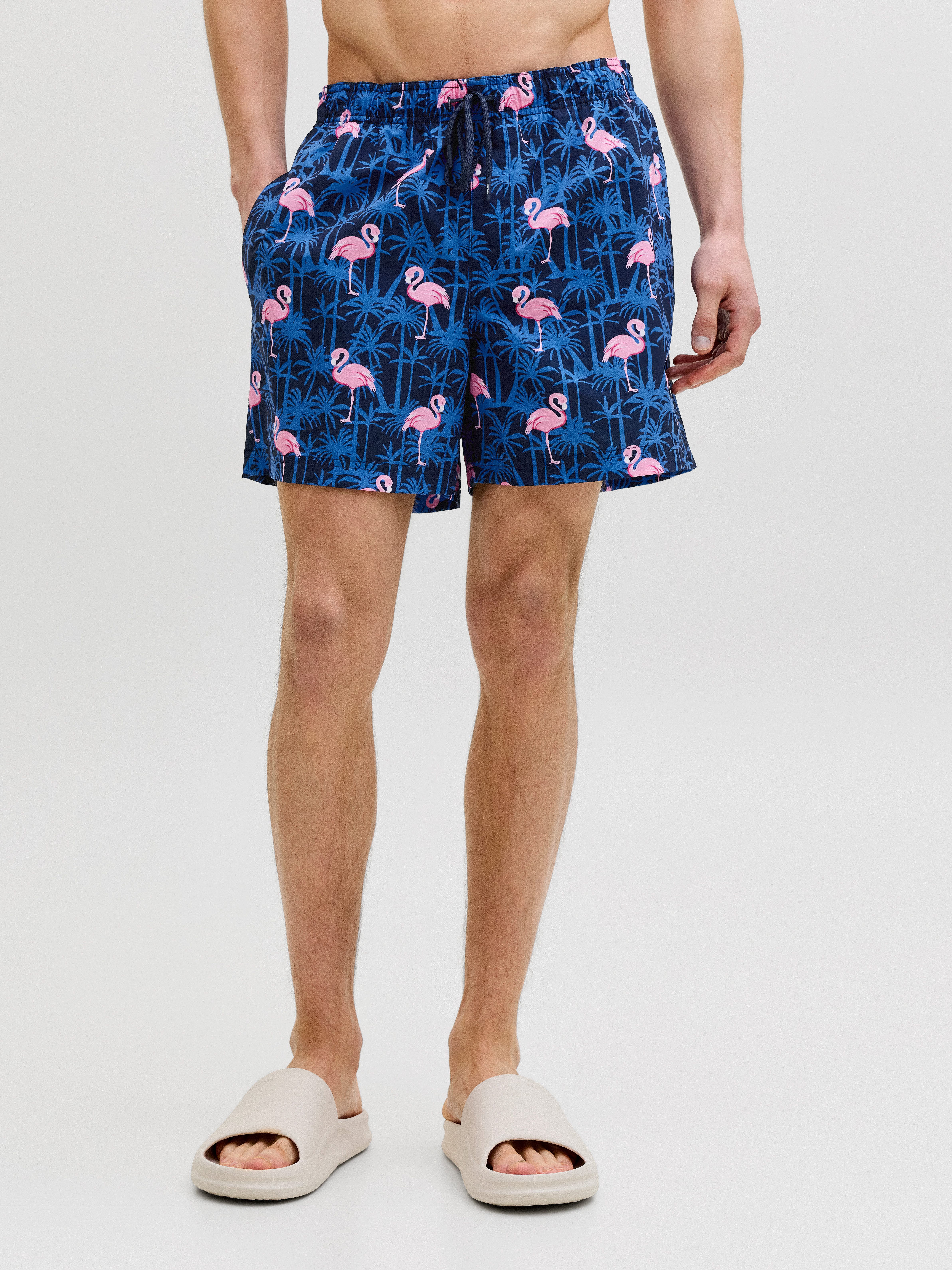 Jack & Jones Badeshorts JPSTMAUI VIBES NOVELTY AOP SWIM SHORT SN Kunstfaser