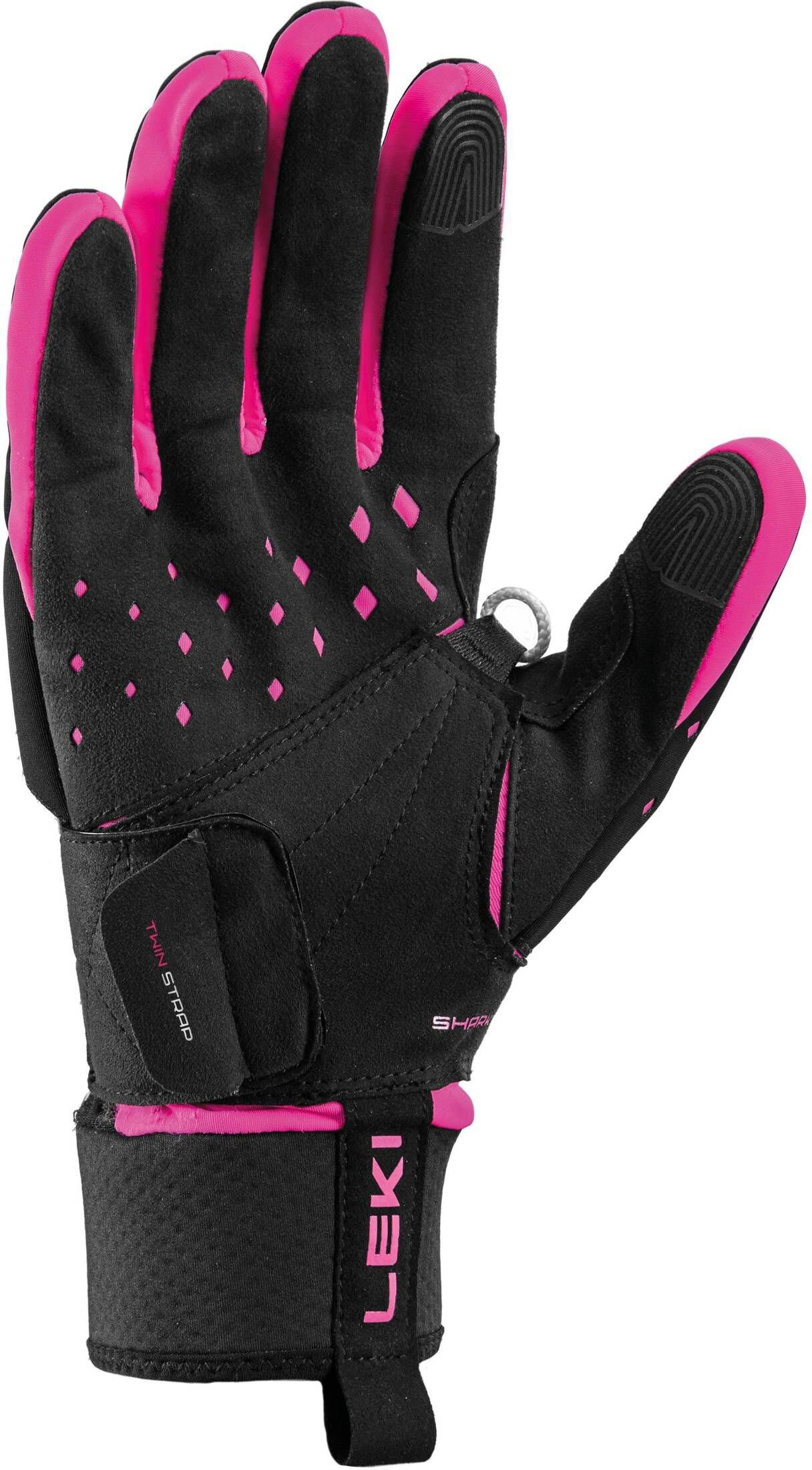 Leki Pink RACE Damen SHARK Langlauf-Handschuhe Black HRC Skihandschuhe -