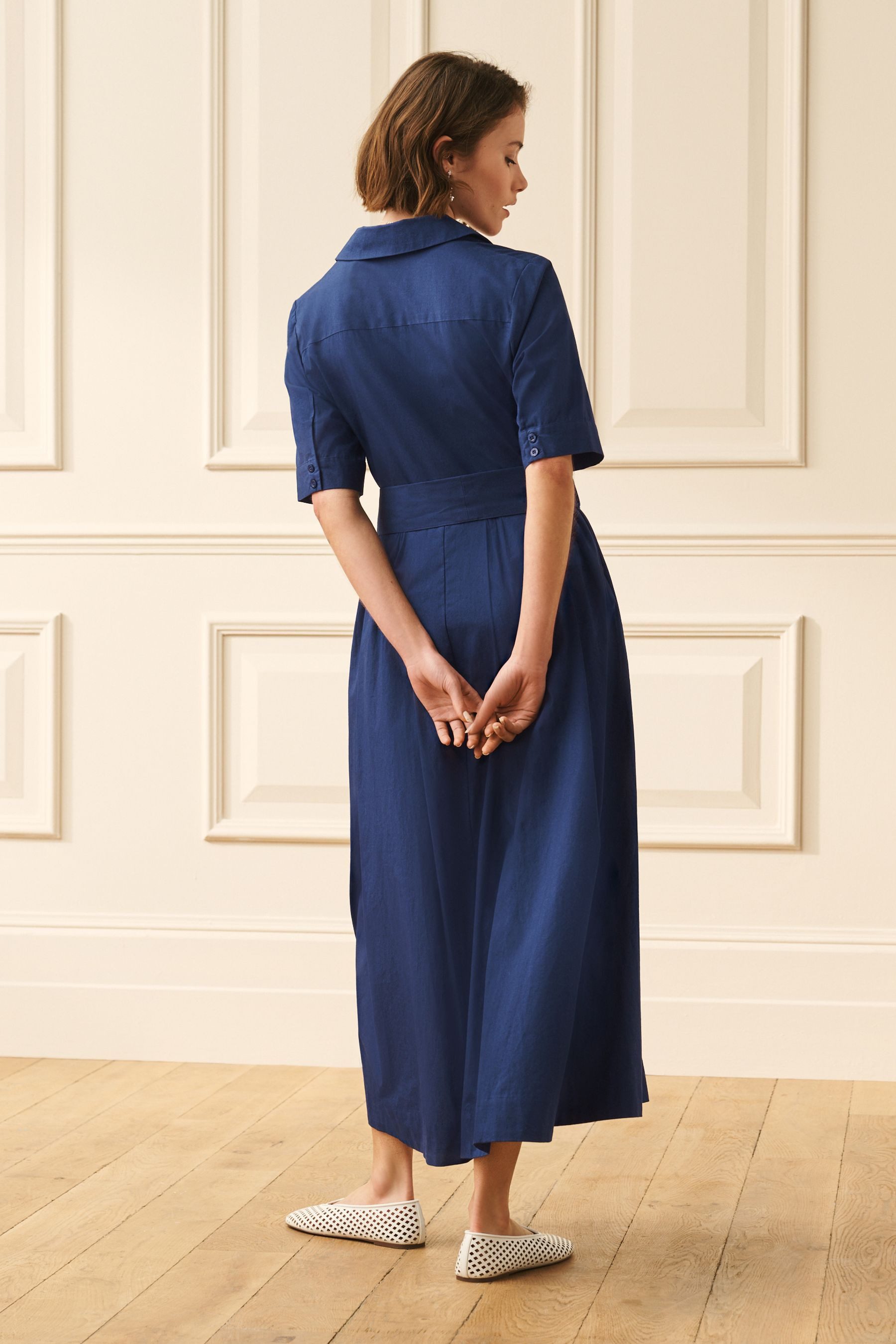 LAURA ASHLEY Druckkleid Laura Ashley Hemdkleid mit geometrischem Print (1-tlg)