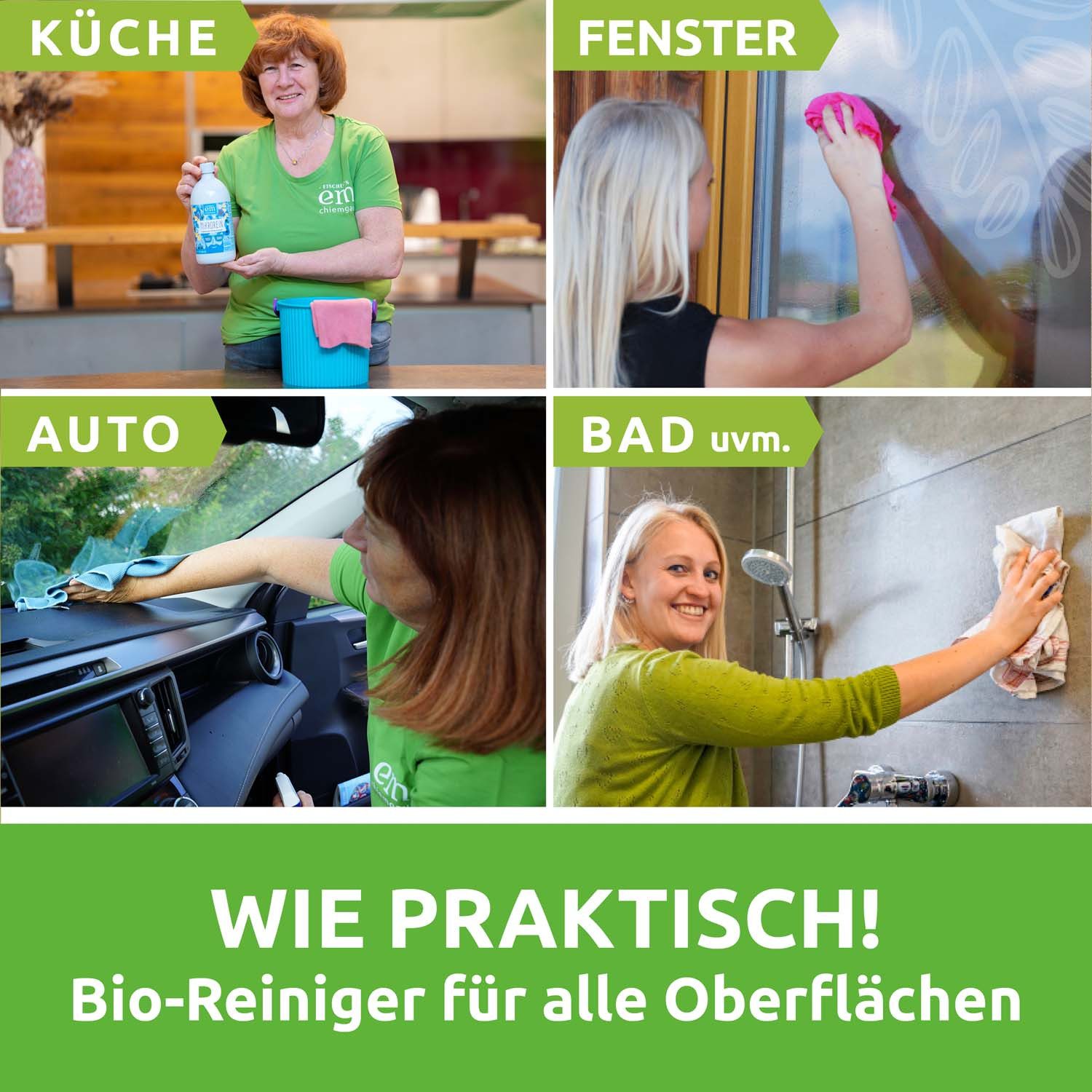 Fischer's EM-Chiemgau Mikrorein mit Effektiven Mikroorganismen, Probiotischer Allzweckreiniger (200ml Universalreiniger mit EM)