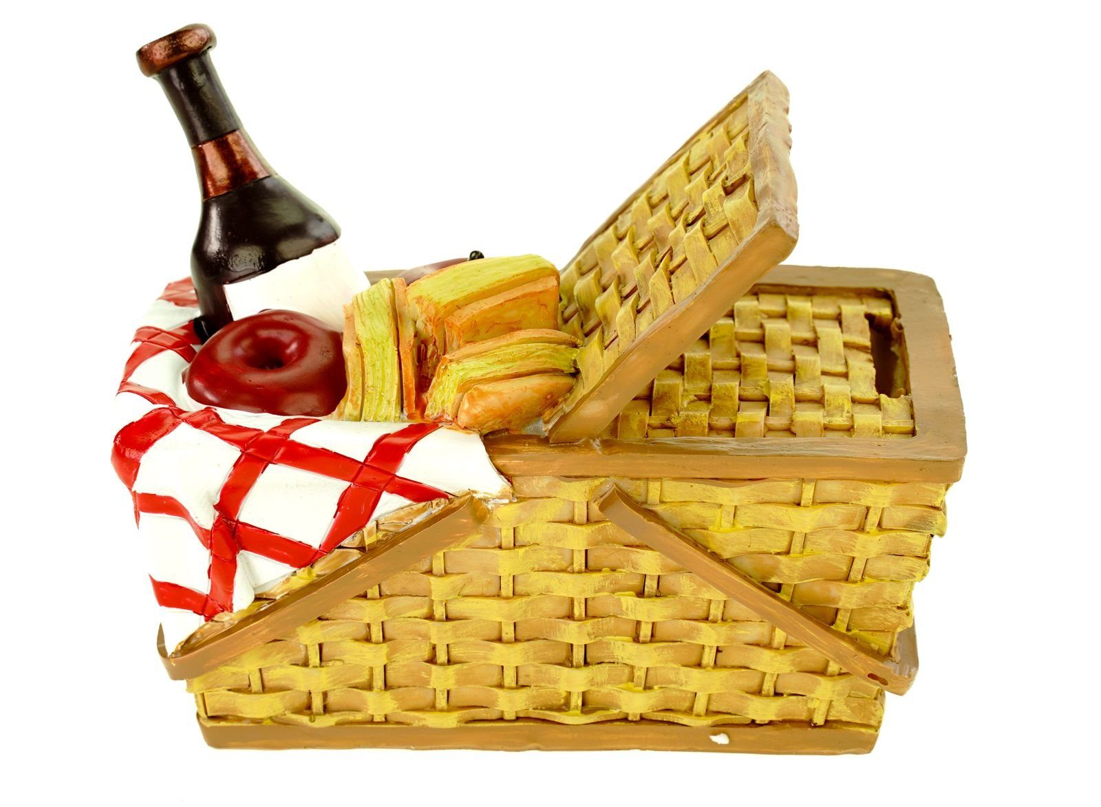 Udo Schmidt Bremen...das Original Spardose Spardose Picknickkorb 16 cm Polyresin Sparschwein Sparkasse Urlaub