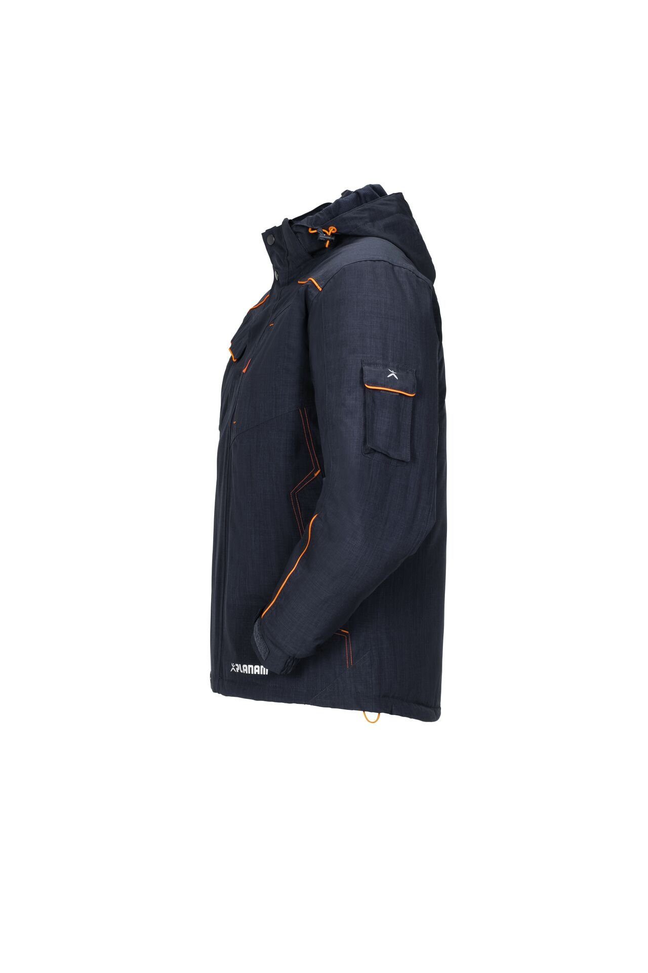 Planam Arbeitshose Neon Jacke Outdoor marine/orange Größe M (1-tlg)
