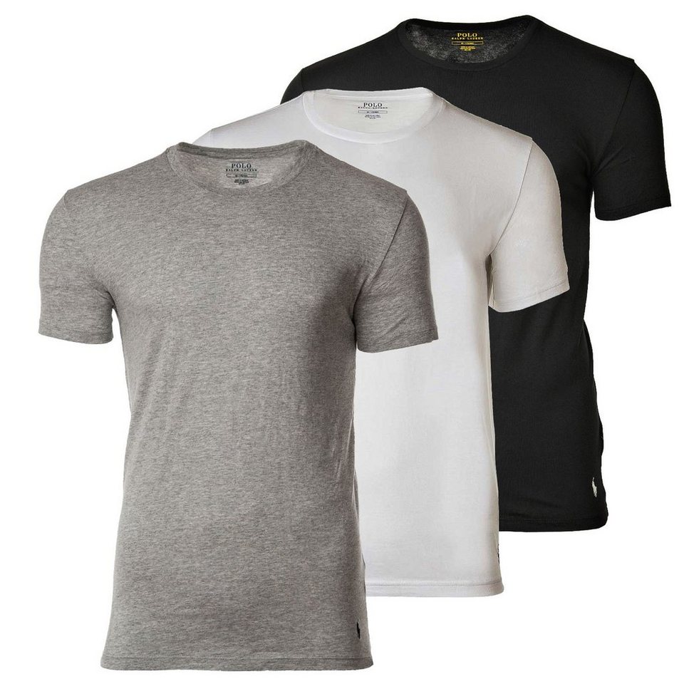 Polo Ralph Lauren T-Shirt 3er Pack Herren T-Shirts, Rundhals, Halbarm
