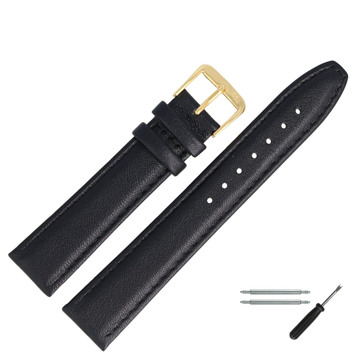 MARBURGER Uhrenarmband 18mm Leder