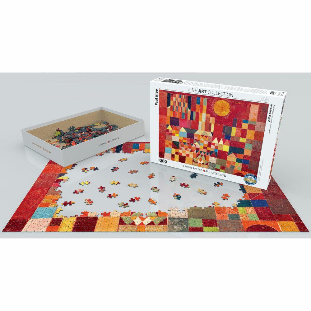1000 Puzzle EUROGRAPHICS Klee, Sonne Puzzleteile und Burg Paul von
