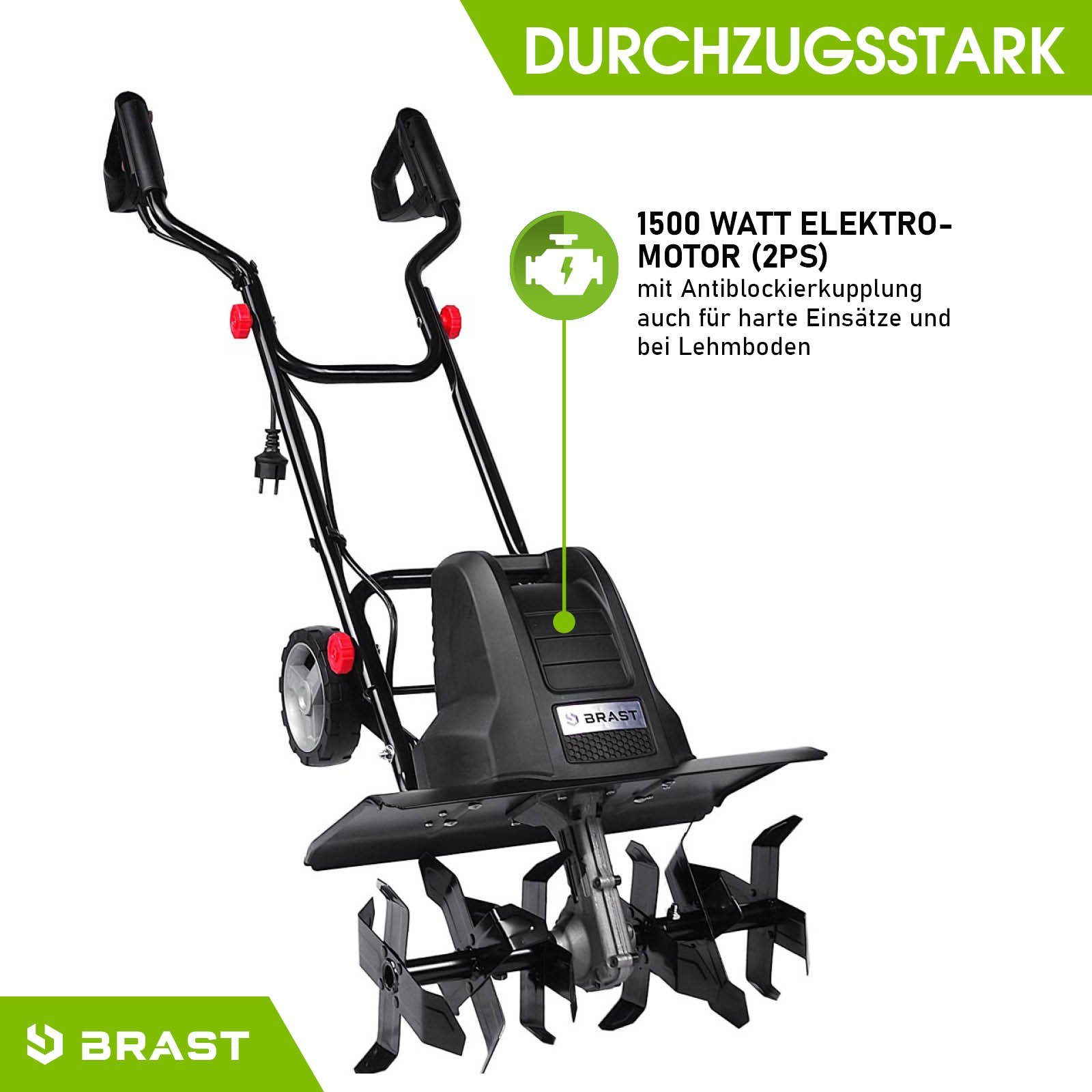 BRAST Elektromotorhacke Gartenfräse Kultivator Ackerfräse 1200-1800 Watt 36-45cm Arbeitsbreite, 45 cm Arbeitsbreite, viele Modelle für kleine bis sehr große Rasenflächen, Elektro Motorhacke elektrische Motorhacke