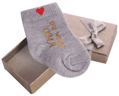 La Bortini Geschenkbox Geschenkbox und Socke mit Ankündigung