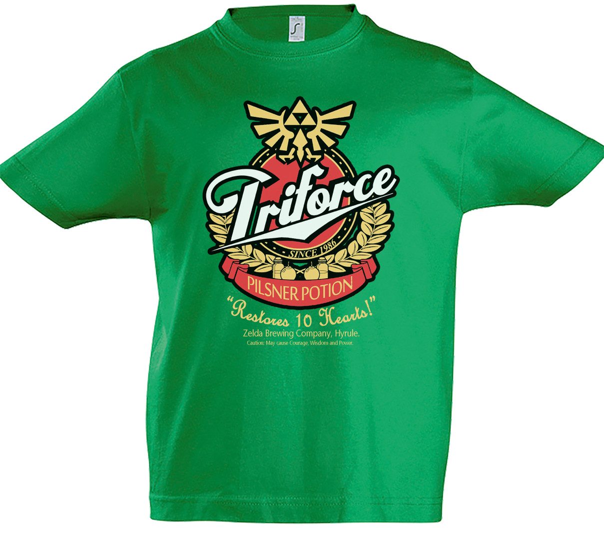 Print-Shirt Pilsner Potion Kinder T-Shirt The Legend Game Gaming Triforce Link