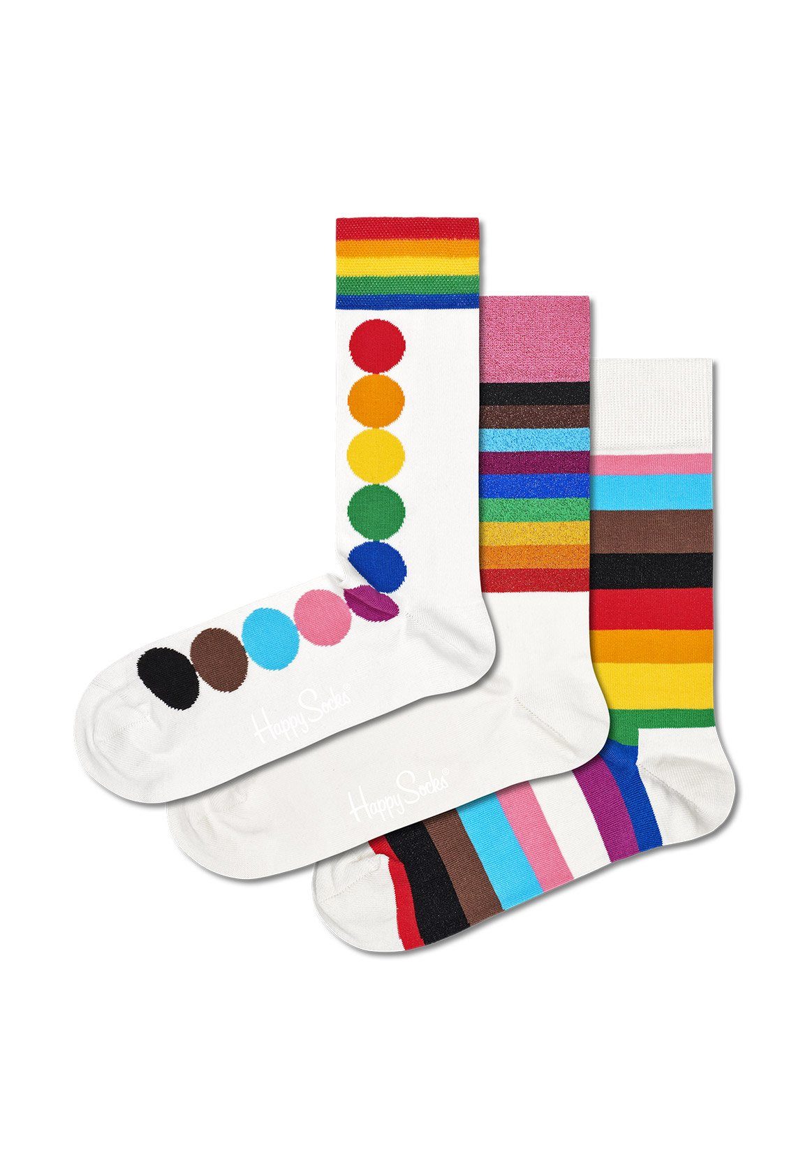 Happy Socks Freizeitsocken Happy Socks PRIDE SOCKS GIFT SET 3PACK XPRD081300 Mehrfarbig
