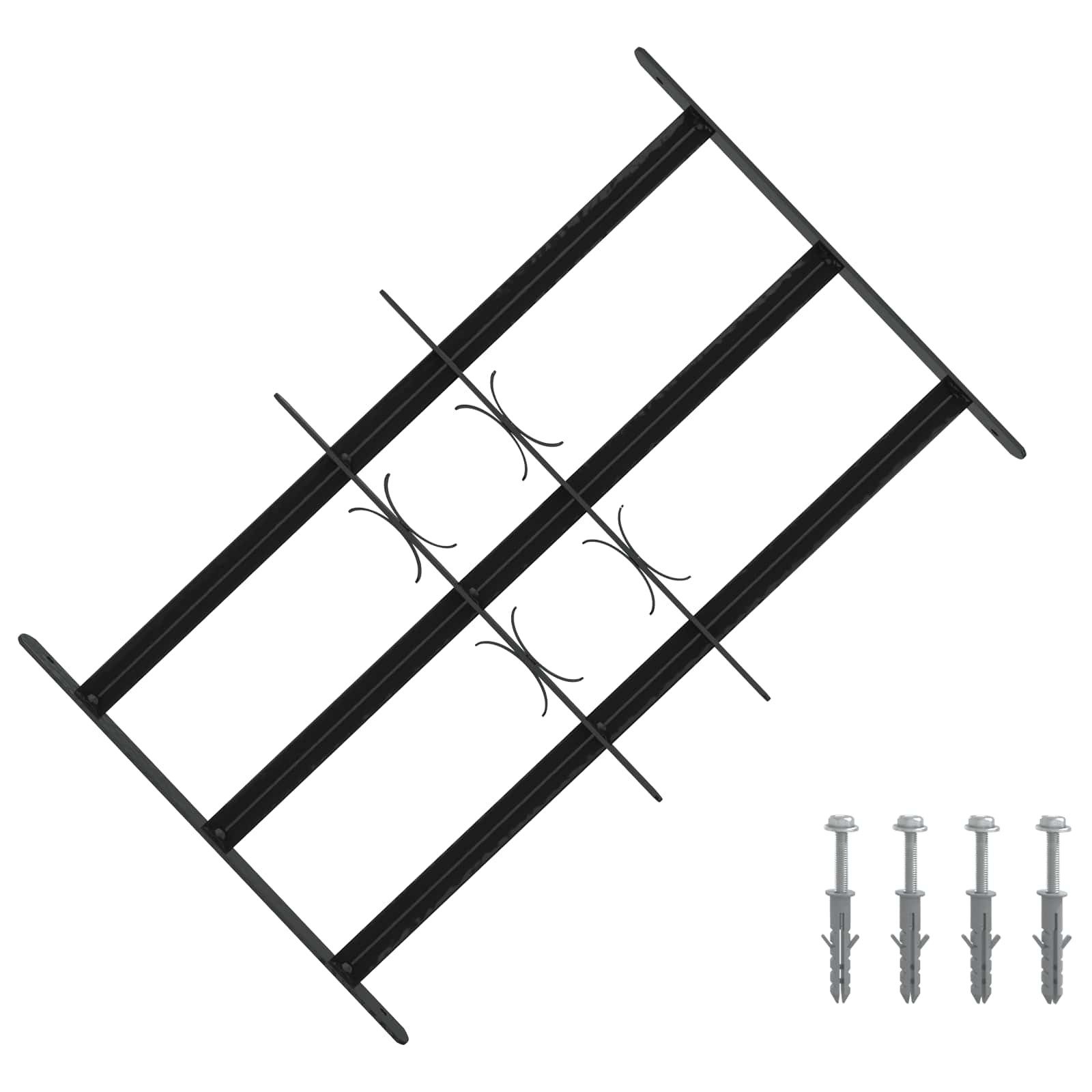 vidaXL Fenster Sicherheitsgitter für Fenster mit 3 Querstangen 3 pcs 43-74 cm, (3 St)