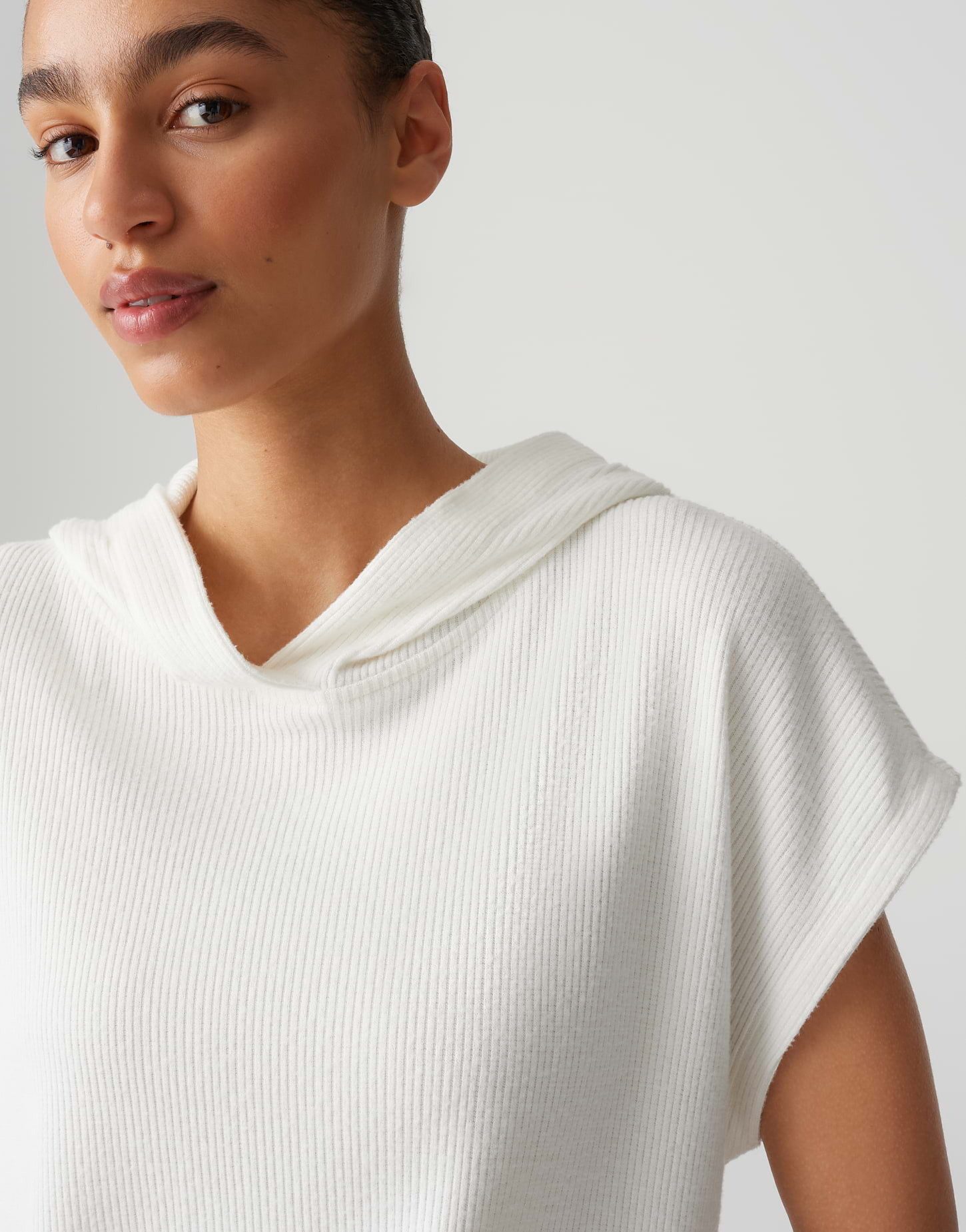 OPUS Kurzarmshirt SAHUDI mit Rippstruktur
