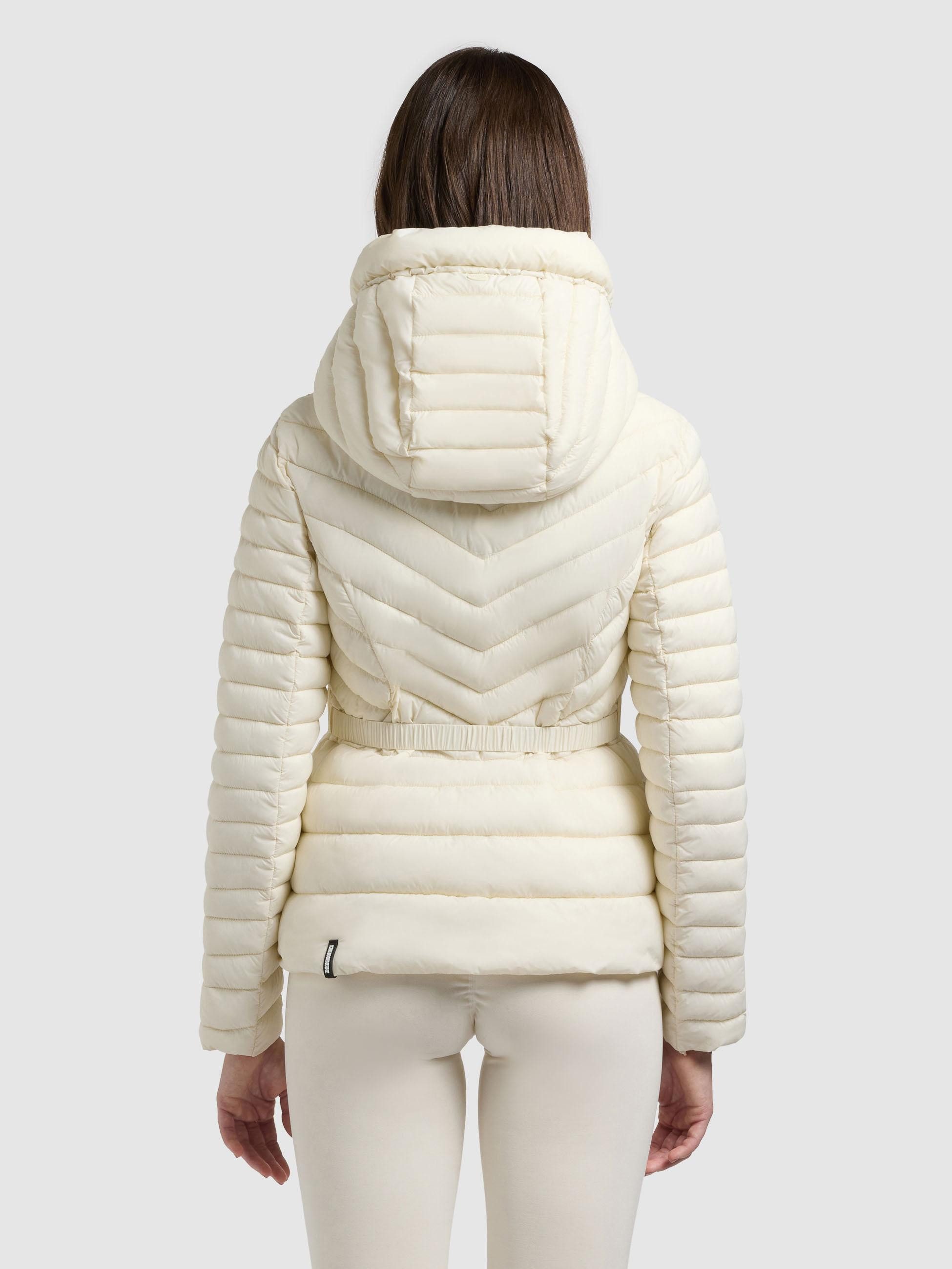 khujo Outdoorjacke Lorella Übergangsjacke mit Kapuze und Taillengürtel