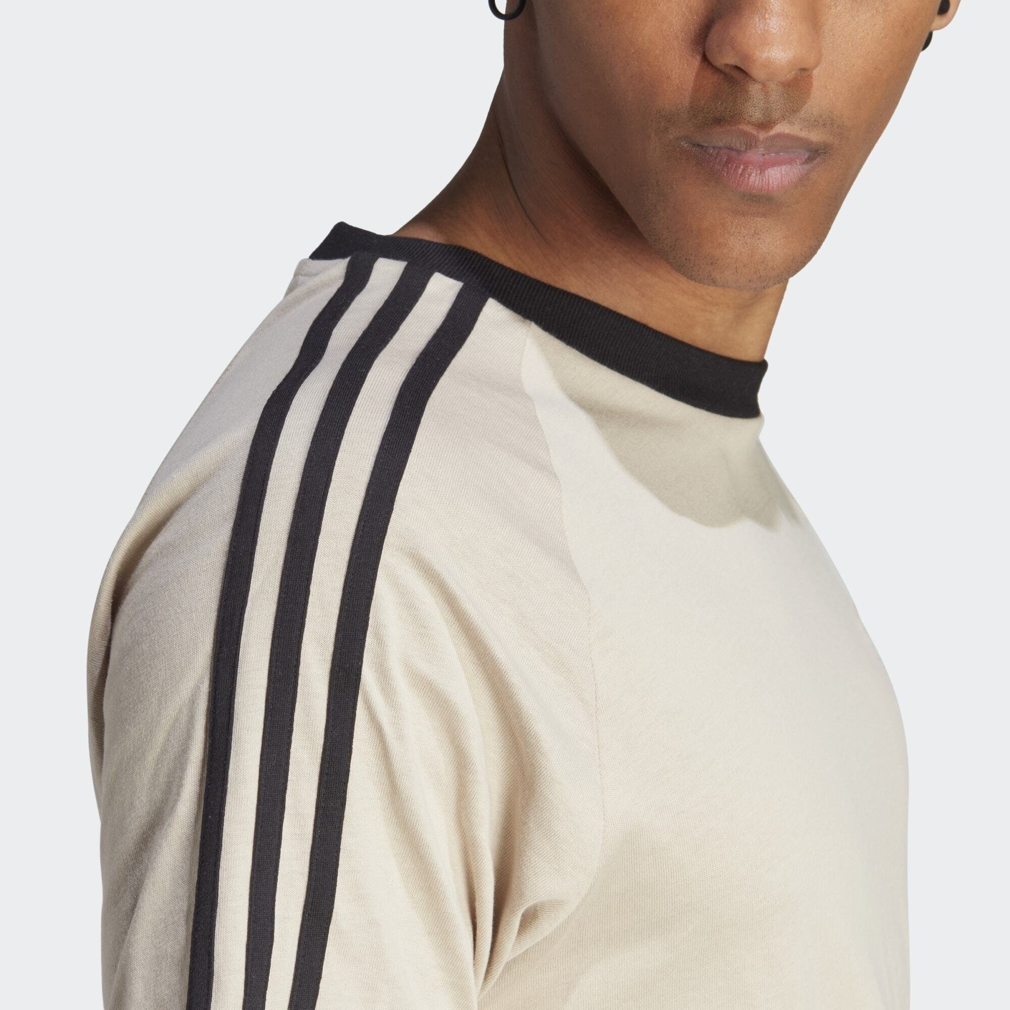 Beige T-SHIRT T-Shirt adidas Originals CLASSICS ADICOLOR Wonder 3-STREIFEN