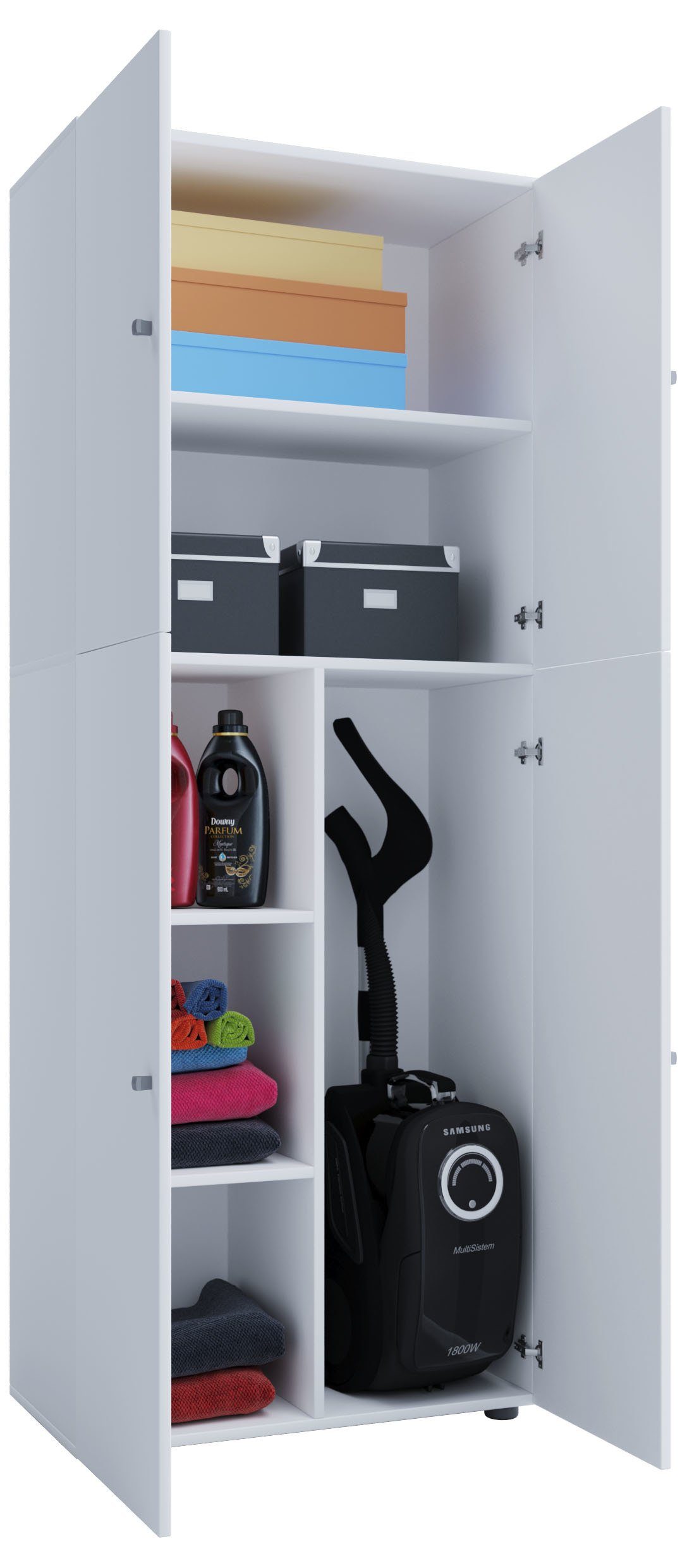 VCM Mehrzweckschrank Holz Besenschrank Staubsauger Putzschrank Lona günstig online kaufen