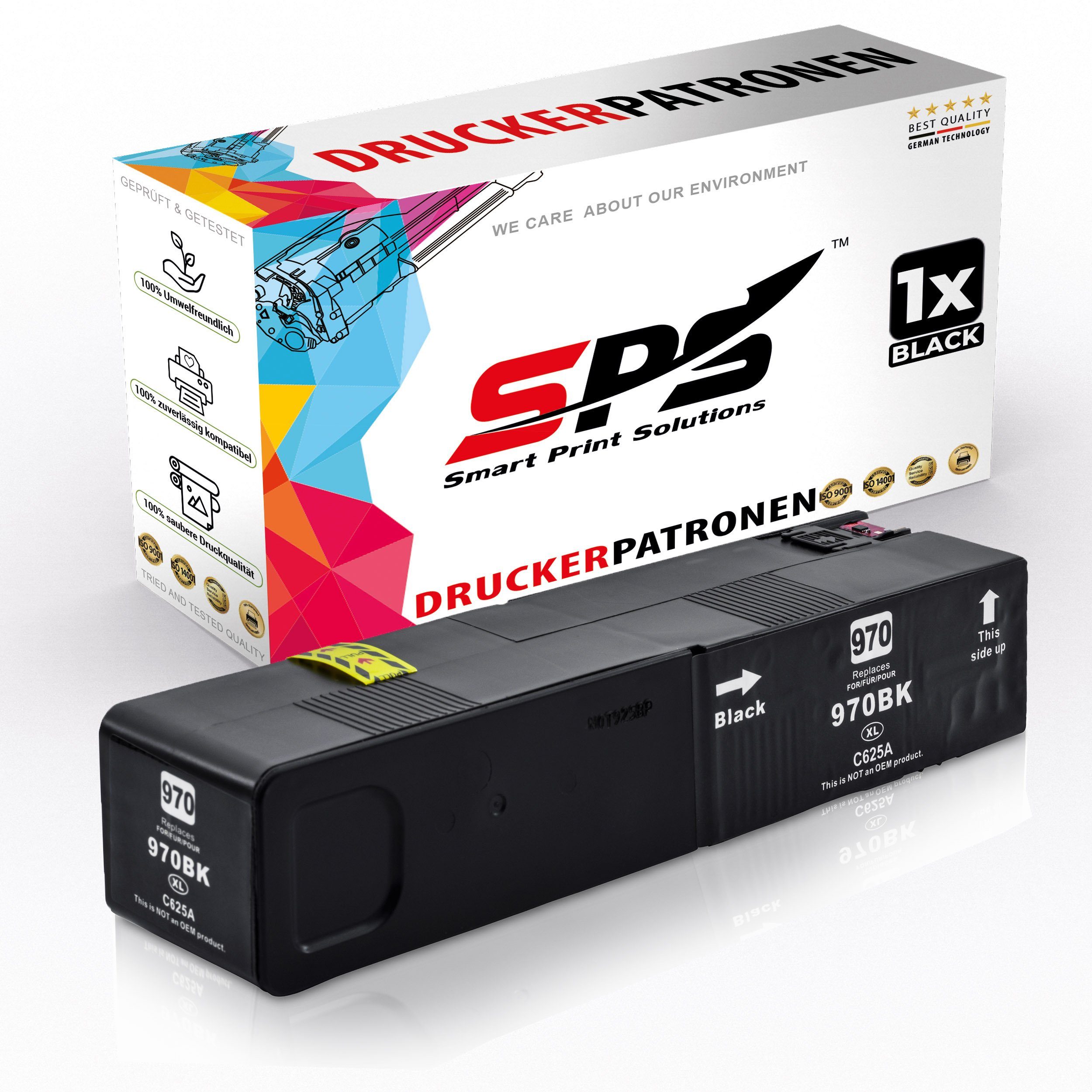 SPS 1x Kompatibel 970XL Druckerpatrone Schwarz für HP Officejet Pro X476DW Nachfülltinte (für HP, 1er Pack, x)
