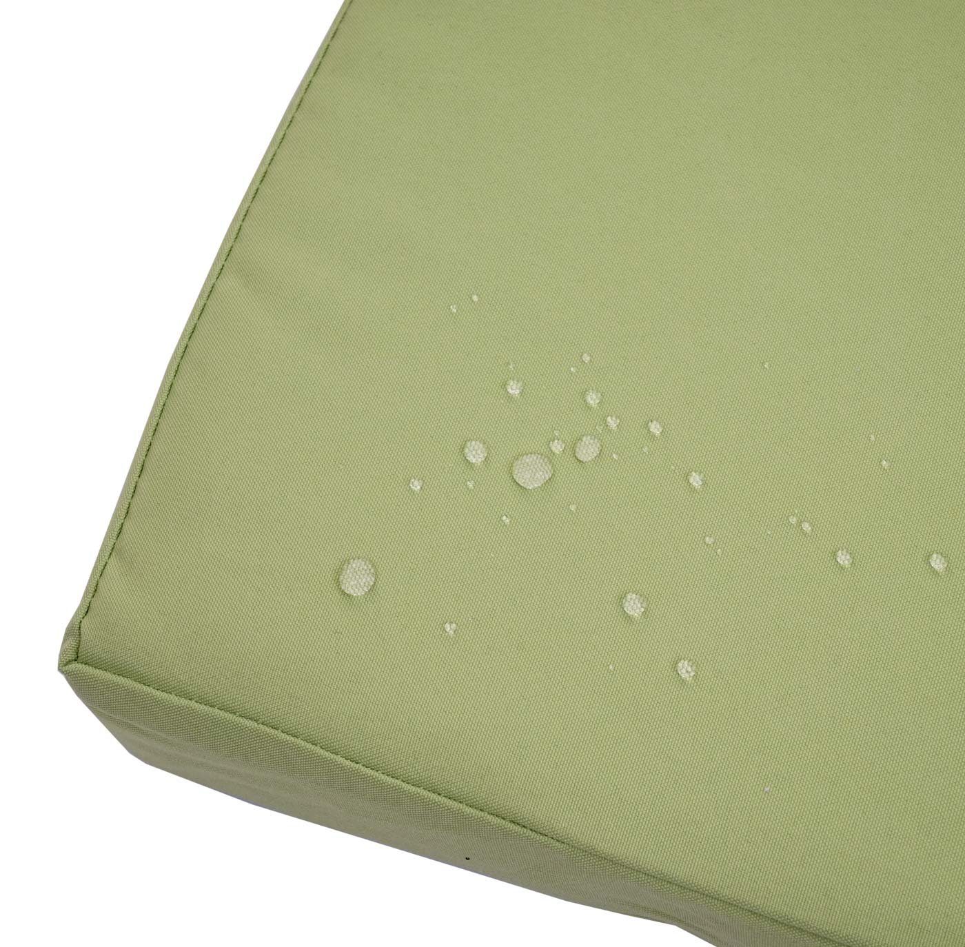 inkl. Staufach Reißverschluss MCW grau-meliert grün MCW-F39-3, Bezug, wasserabweisendem Kissenbezug mit | Sitzbank