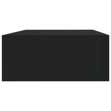 vidaXL Regal Wand-Schubladenregale 2 Stk Schwarz 40x23,5x10 cm MDF