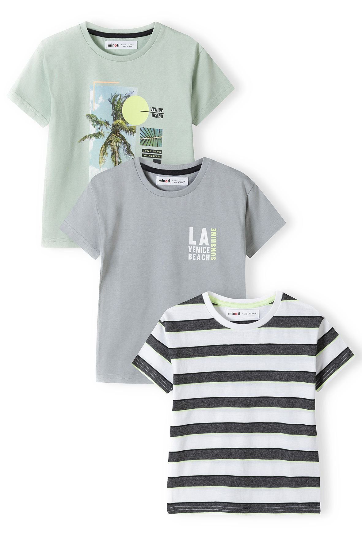 T-Shirt 3-Pack T-Shirts Mintgrün (3y-14y) MINOTI