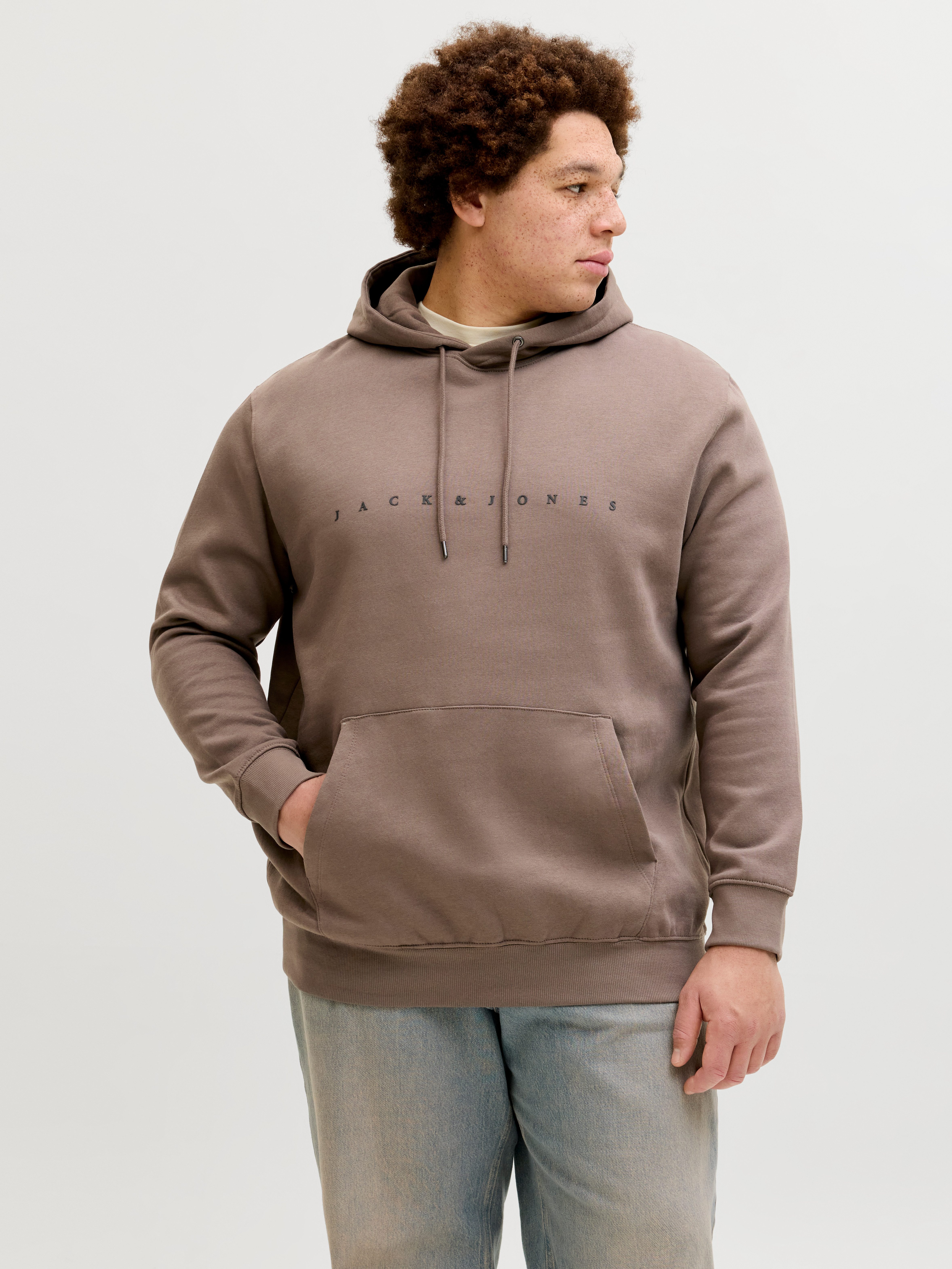 Jack & Jones PlusSize Kapuzensweatshirt JJESTAR JJ SWEAT HOOD NOOS PLS Baumwollmischung, relaxed fit