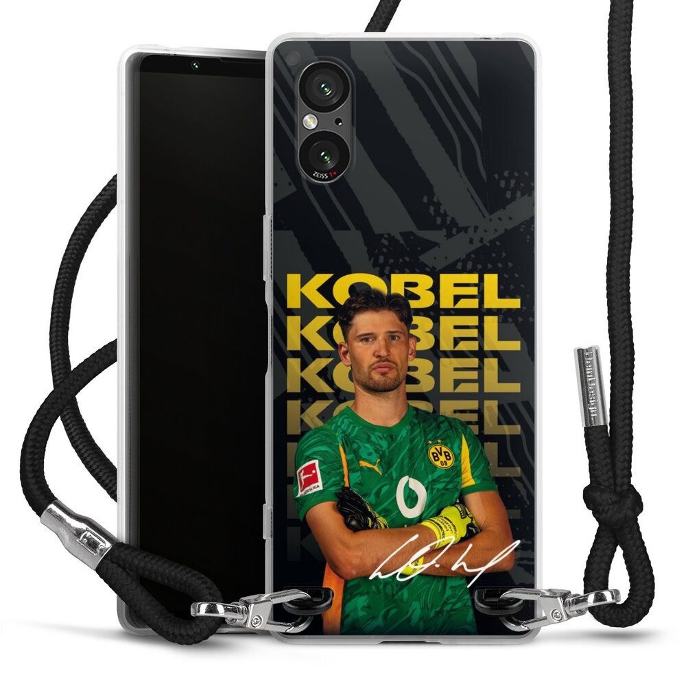 DeinDesign Handyhülle Borussia Dortmund Gregor Kobel BVB Gregor Kobel 25/26, Sony Xperia 5 V Handykette Hülle mit Band Case zum Umhängen