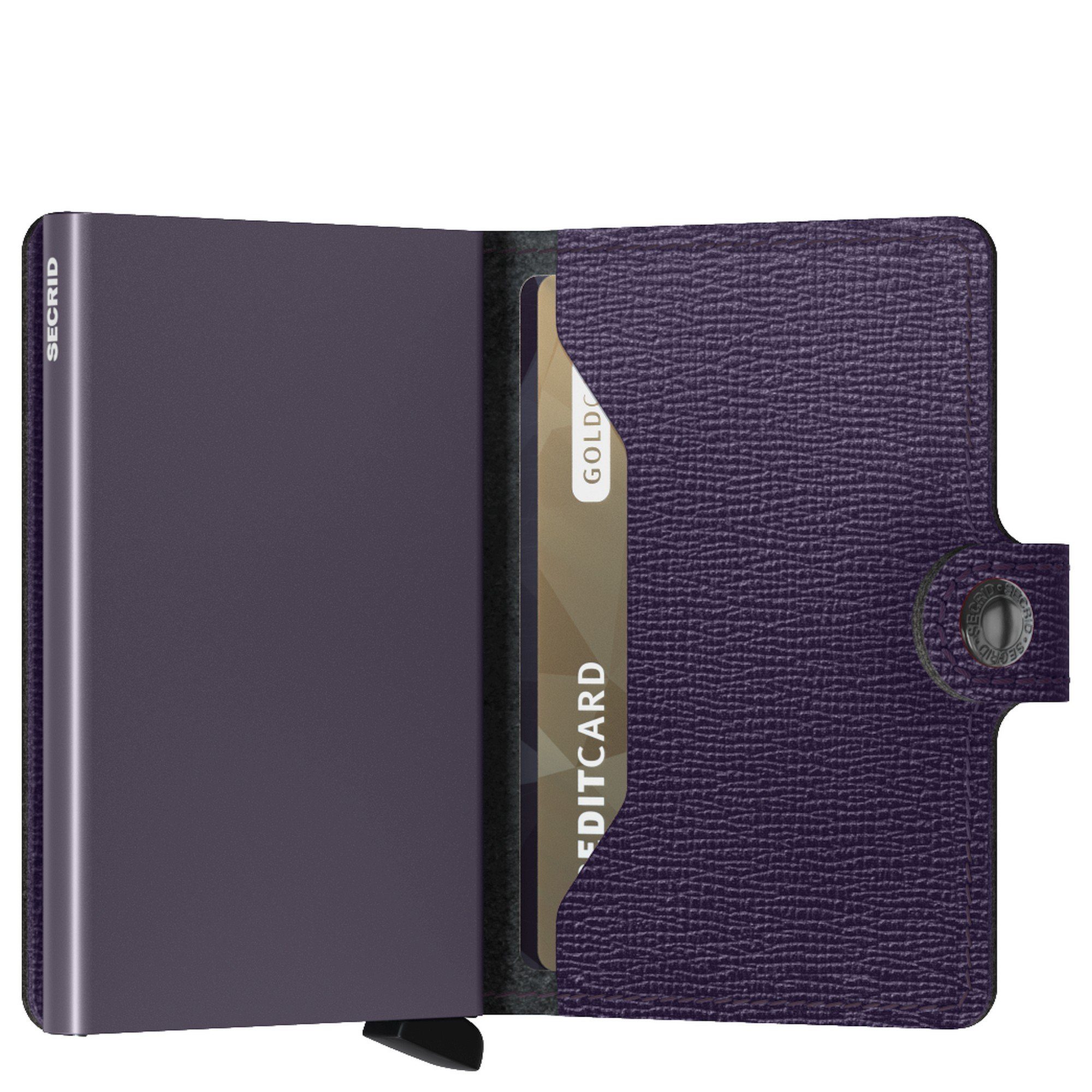 (1-tlg) 6.5 SECRID Geldbörse Miniwallet - purple RFID cm Geldbörse Crisple