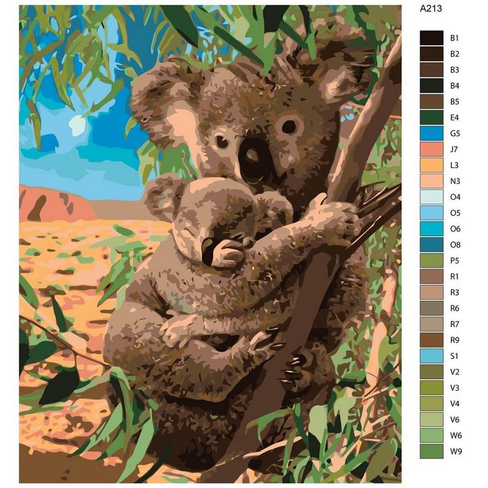Marussia Kreativset Malen nach Zahlen "Koalas" 40x50cm A213 (embroidery kit)