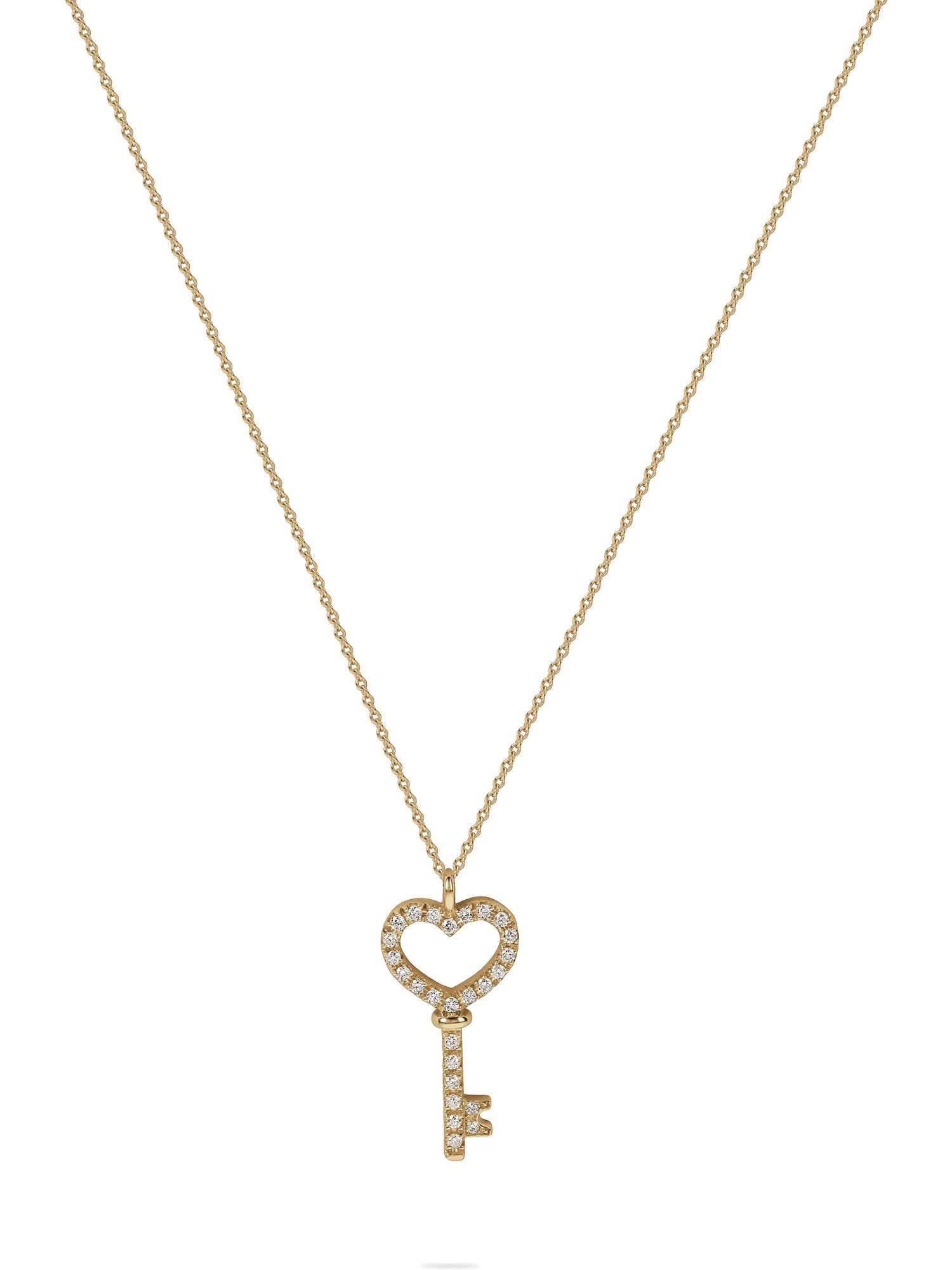 CHRIST Goldkette CHRIST Damen-Kette 26 Diamant Schlüssel