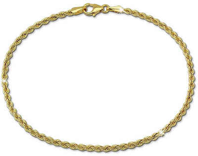 GoldDream Goldarmband GoldDream 18,5cm Damen Armband Kordel (Armband), Damen Armband (Kordel) ca. 18,5cm, 333 Gelbgold - 8 Karat, Farbe: gold