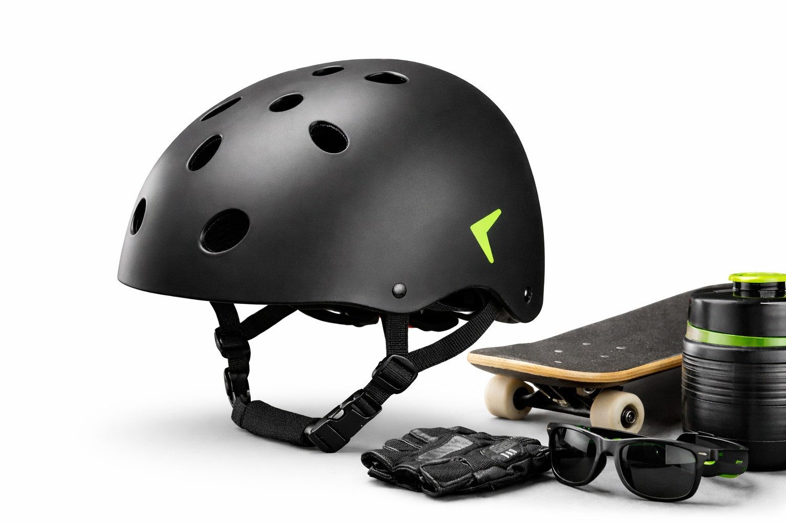 Kaiser24 Kinderhelm Kinderhelm Fahrrad Skate Helm verstellbar 48–54 cm Belüftung schwarz