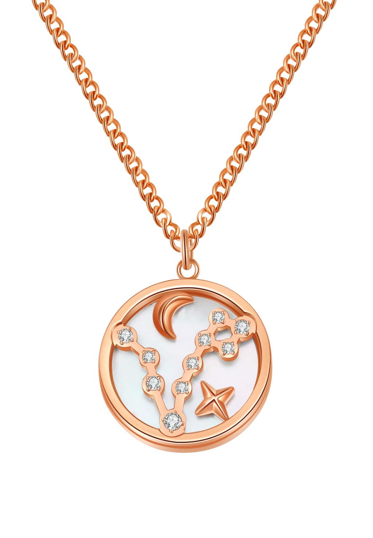 Hey Happiness Kette mit Anhänger Sternzeichen, Astro Plättchen, Horoskop Ke günstig online kaufen