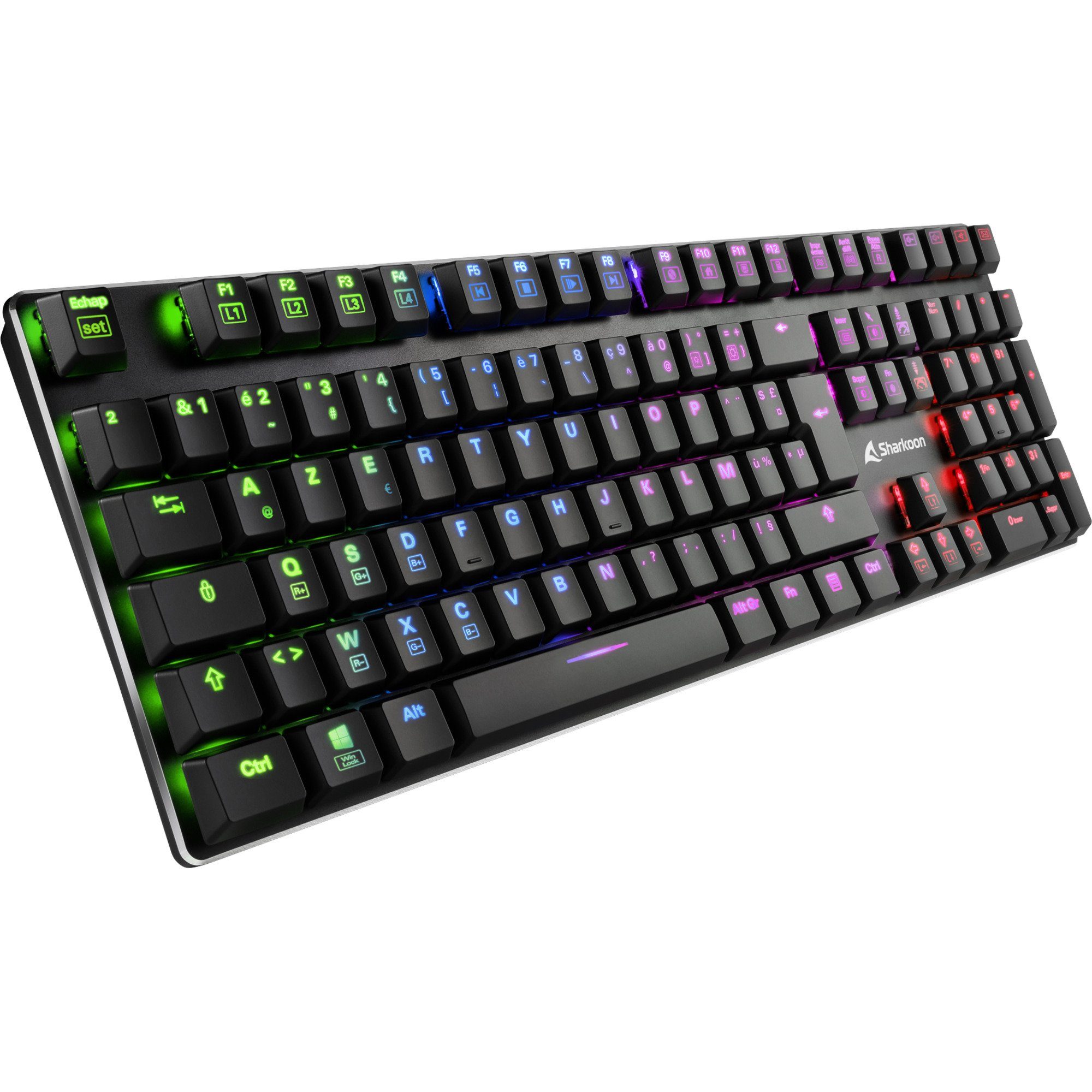 Sharkoon PureWriter RGB, Gaming-Tastatur Tastatur