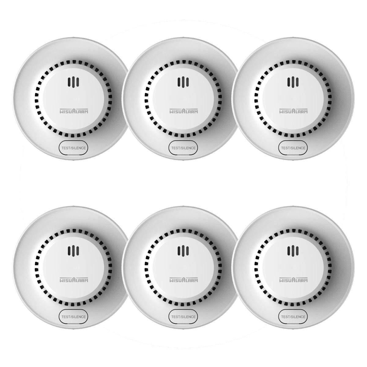 Wisualarm DHI-HY-SA13A Autarker Rauchmelder (Set, Austauschbare AA-Batterien)