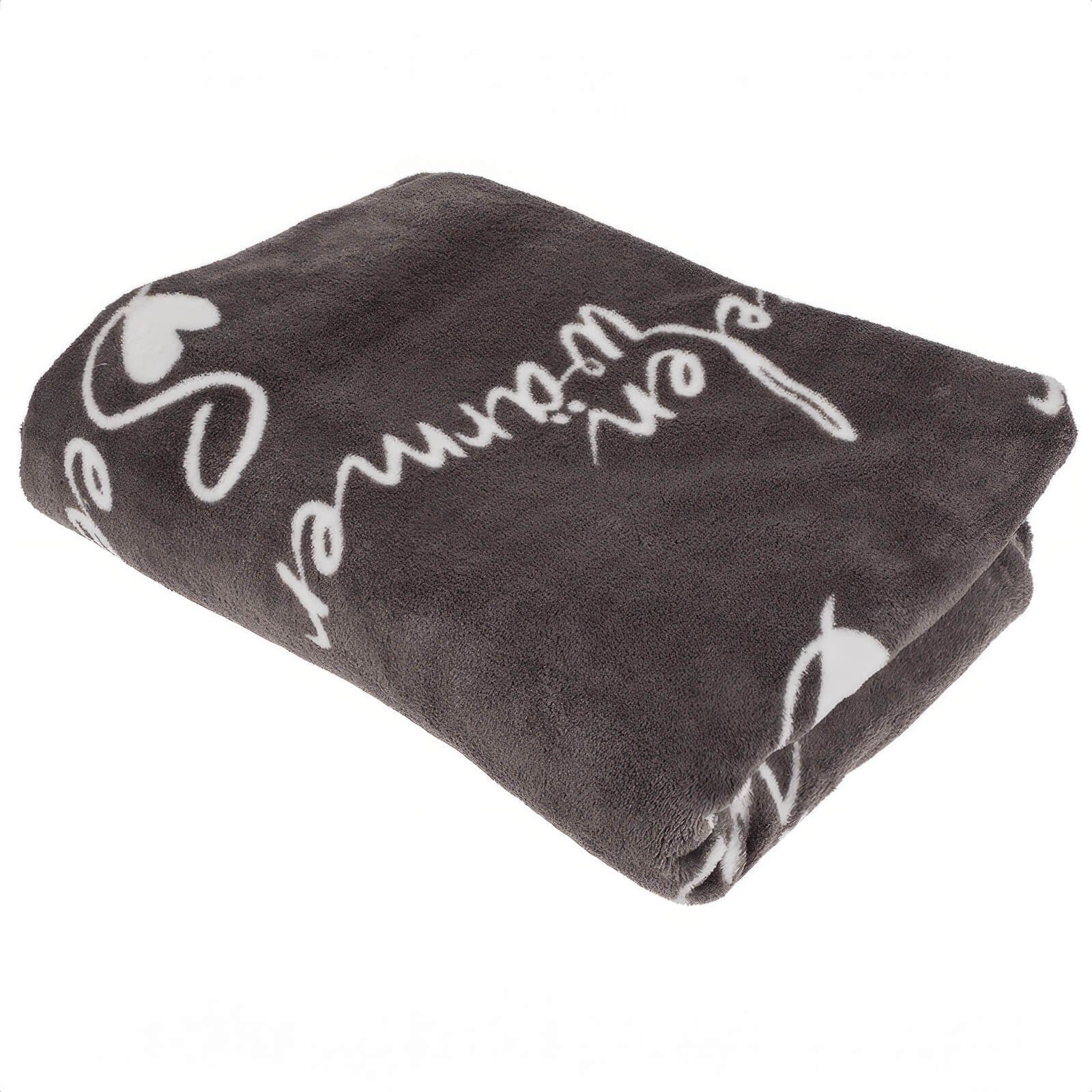 Wohndecke Graue Kuscheldecke, Seelenwärmer Decke 130x160 günstig online kaufen