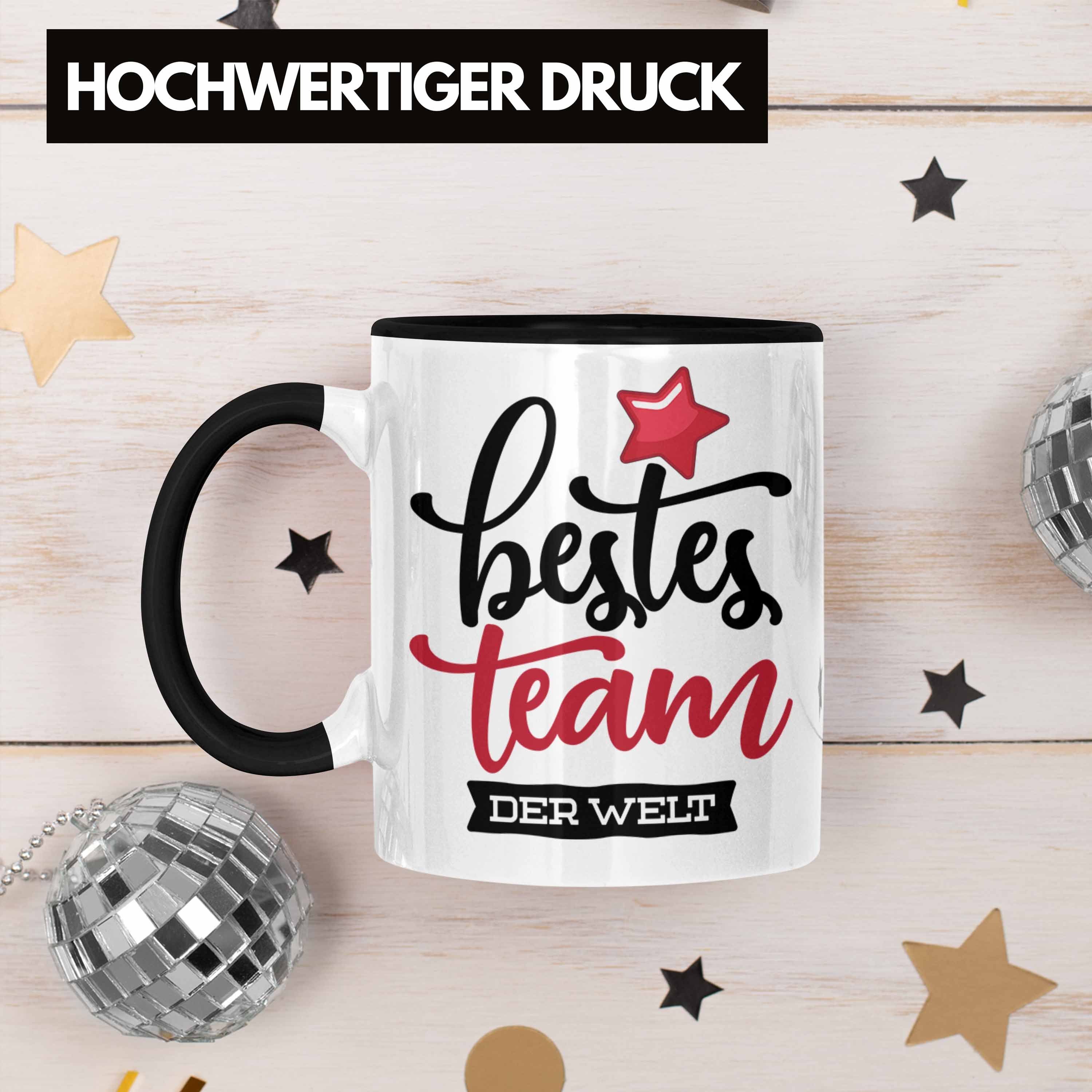 Trendation Tasse Team Kaffeetassen Geschenkidee Team für Schwarz der Welt beste